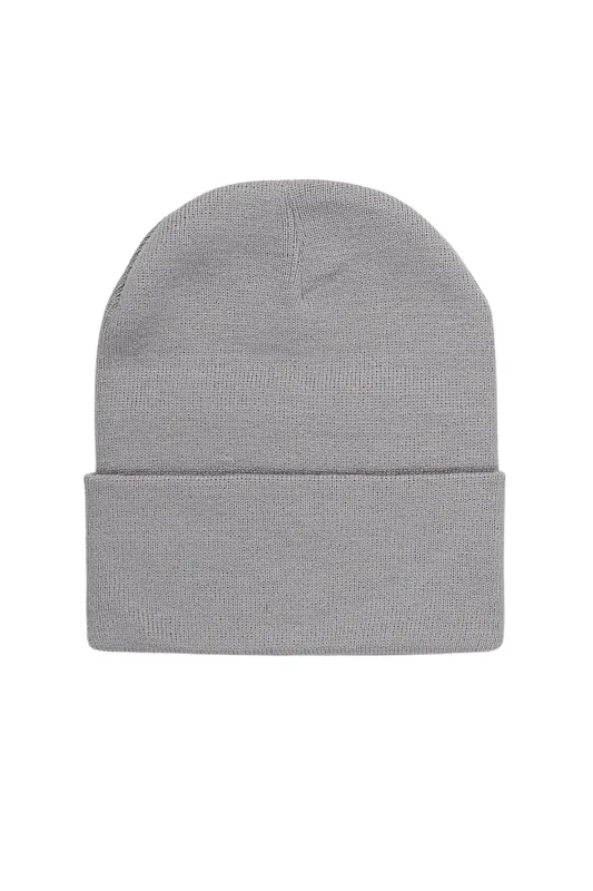 Womens Grey Basic Beanie sold by Rockstar Original