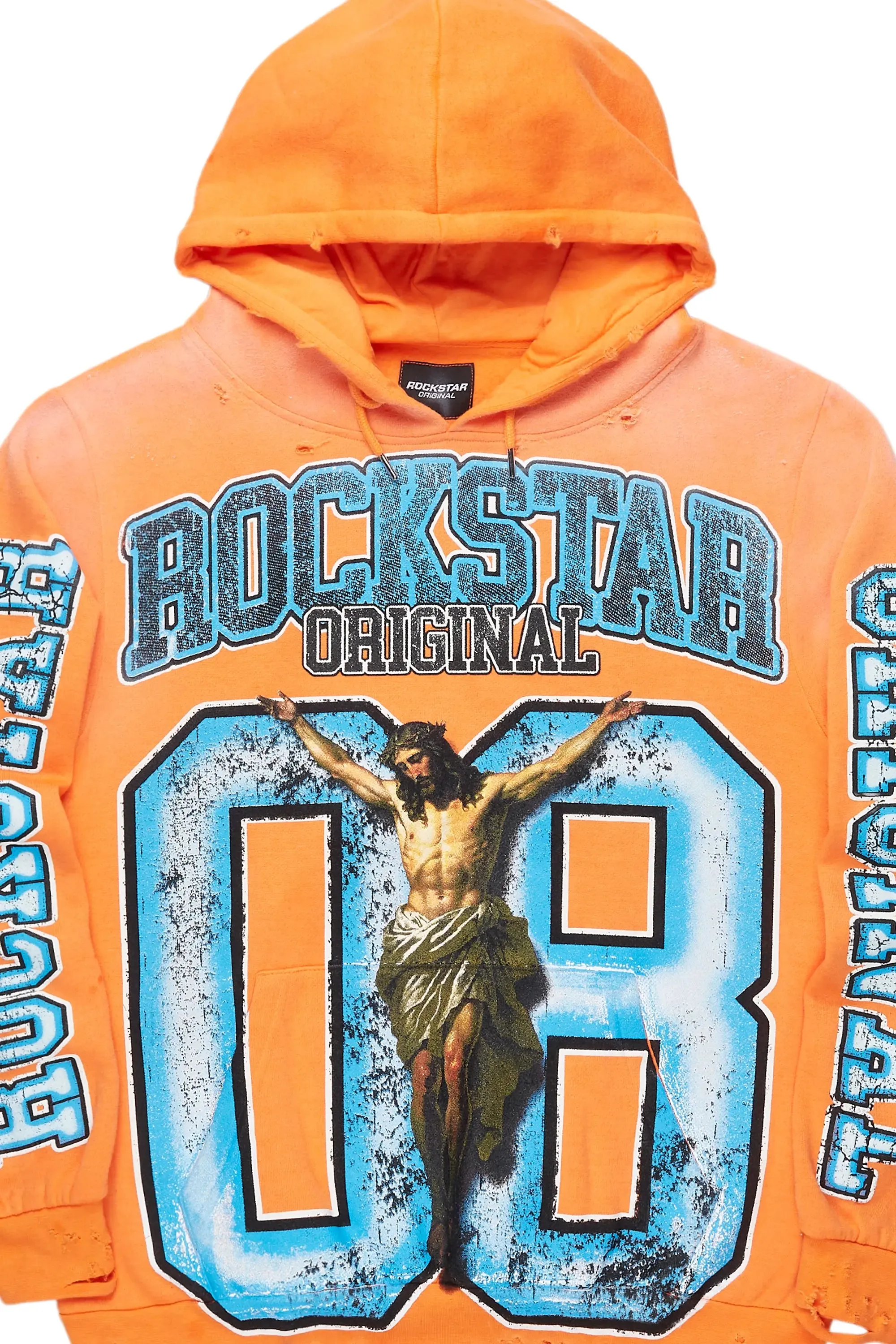 Tariqa Orange Oversized Hoodie sold by Rockstar Original product image thumbnail 2