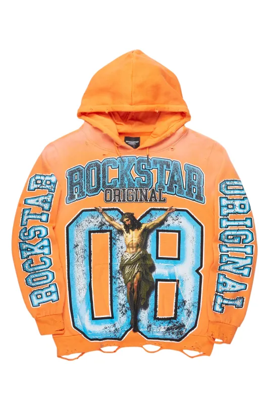 Tariqa Orange Oversized Hoodie sold by Rockstar Original