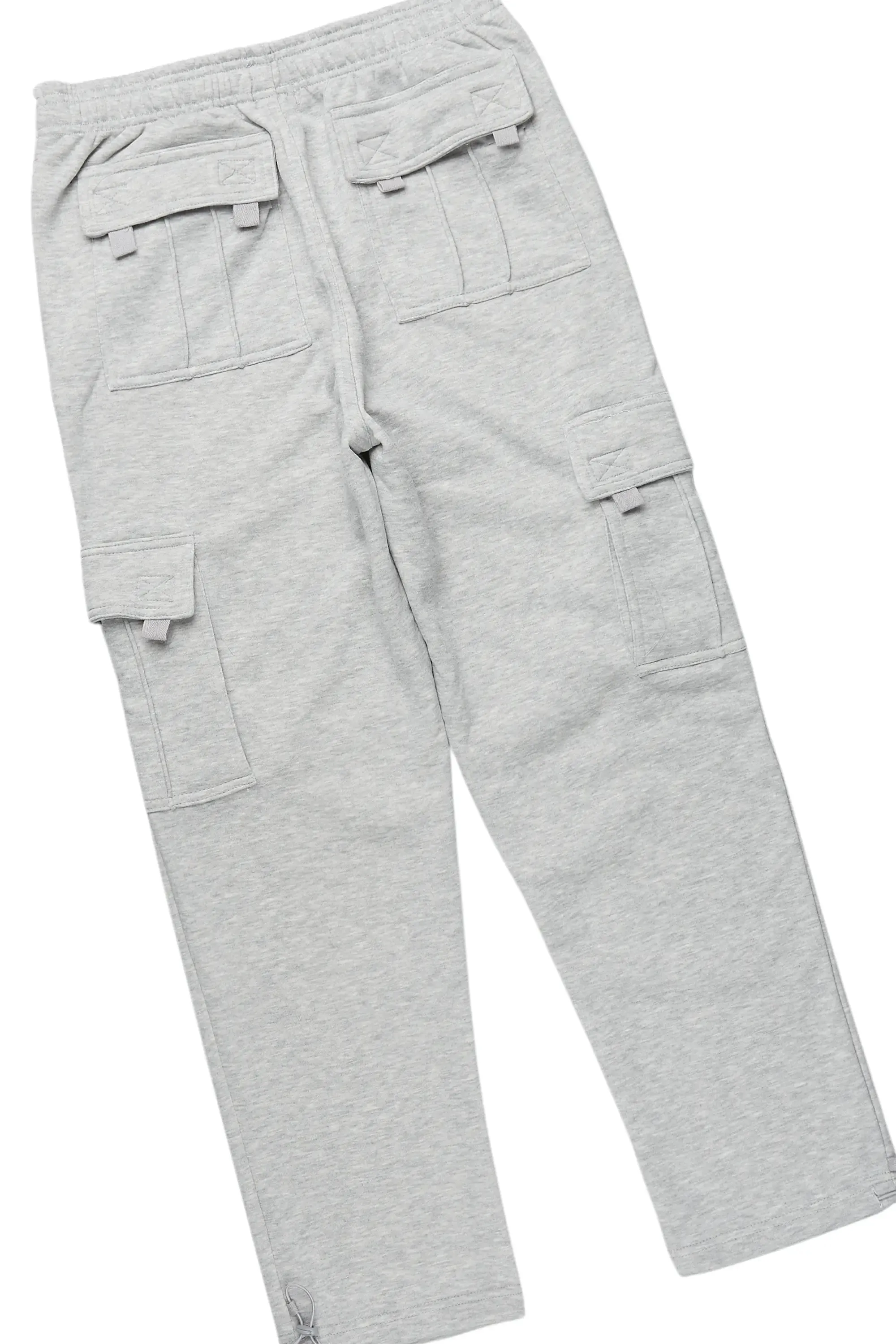 Basic Heather Grey Hoodie/Cargo Sweat Pant Set sold by Rockstar Original product image thumbnail 4