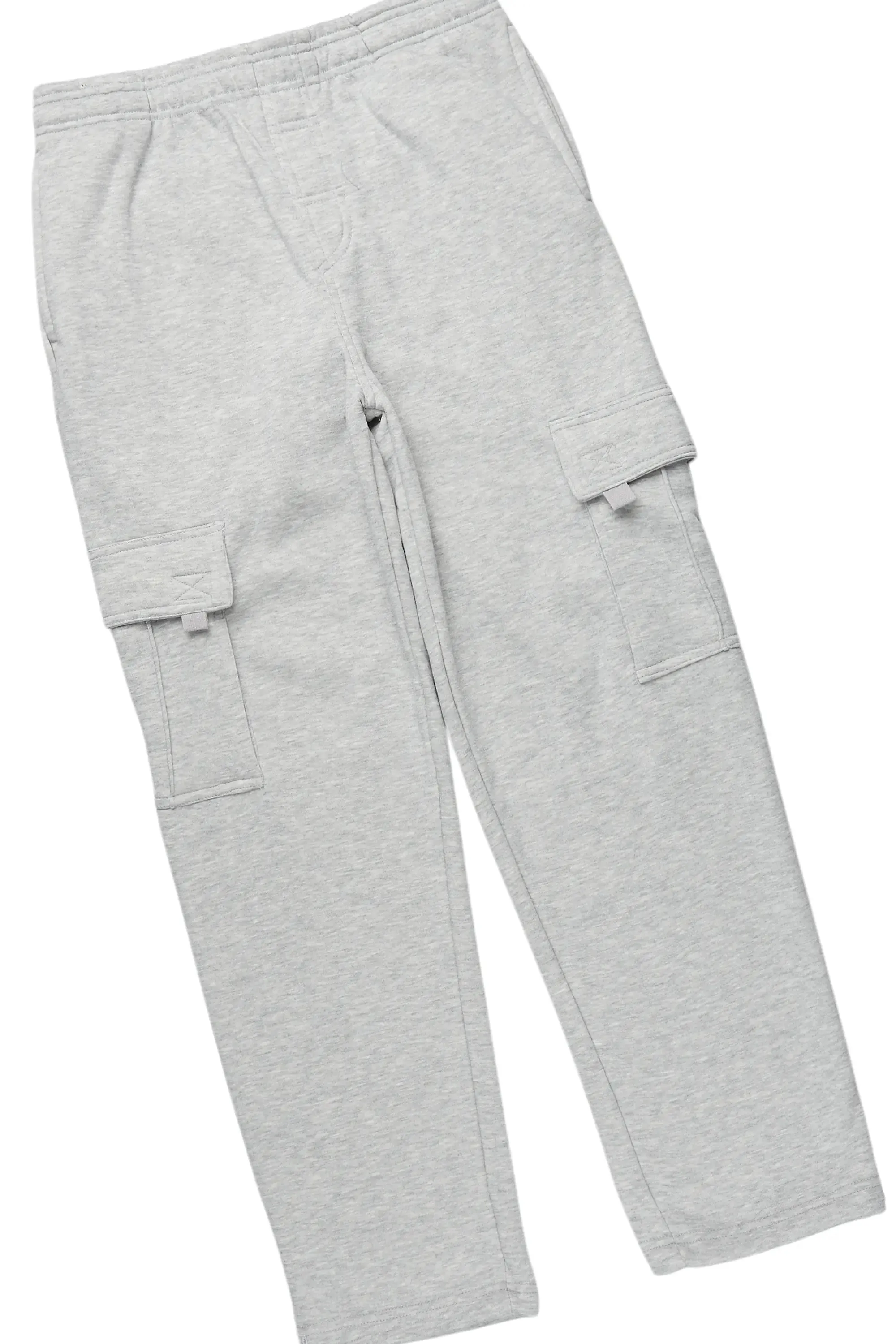 Basic Heather Grey Hoodie/Cargo Sweat Pant Set sold by Rockstar Original product image thumbnail 3