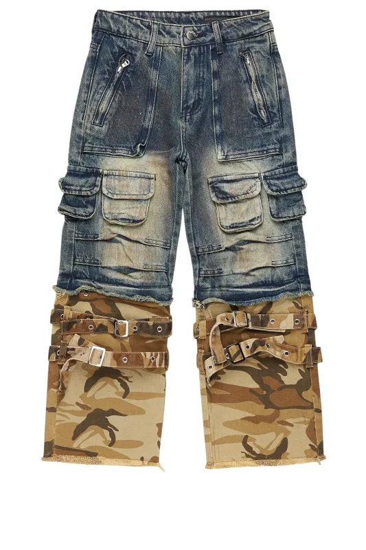 Boys Exxus Dark Blue Baggy Fit Jean sold by Rockstar Original