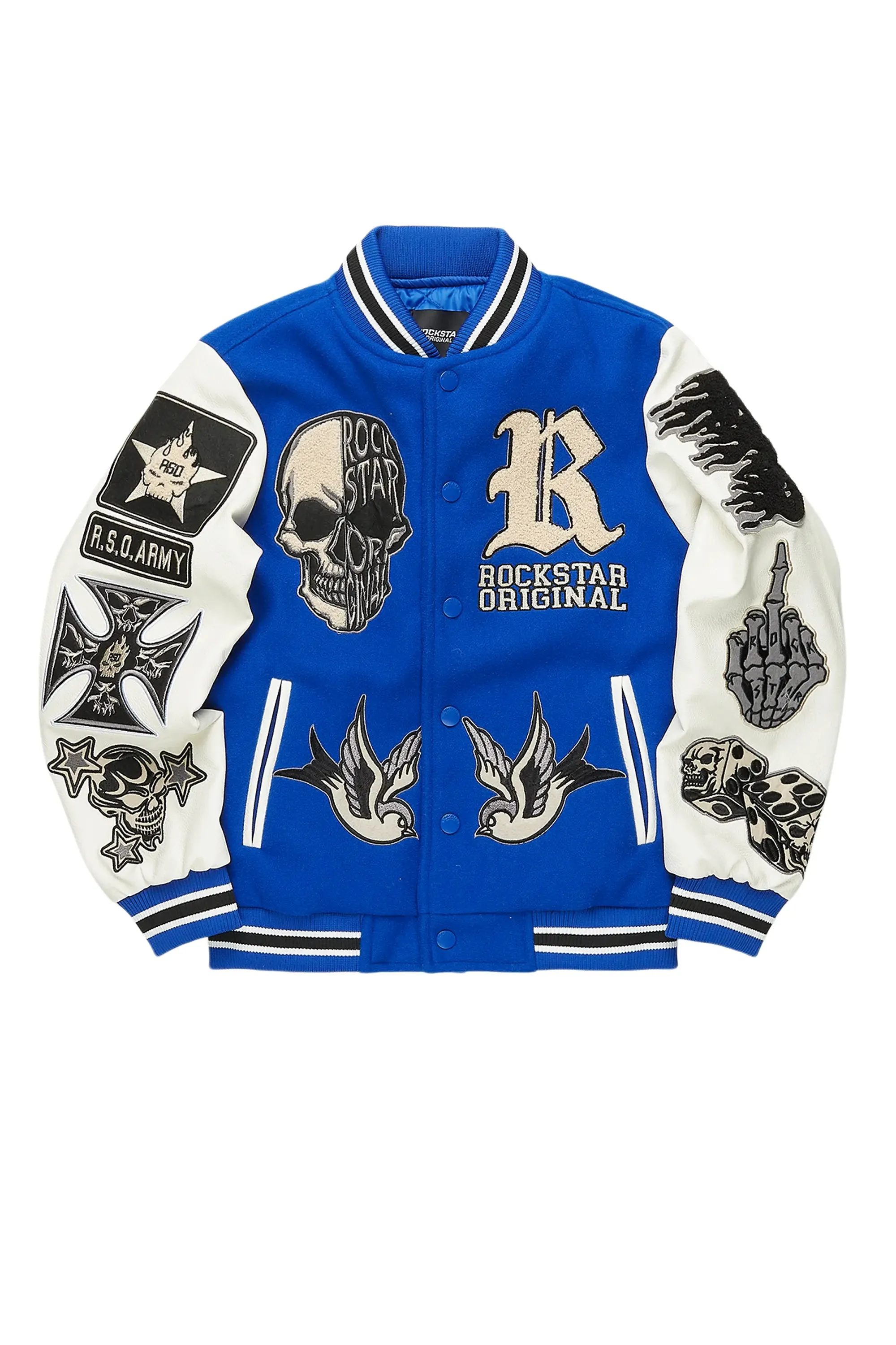 Boys Vidar Royal Blue Varsity Jacket sold by Rockstar Original