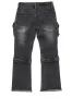 Boys Jan Black Stacked Flare Cargo Jean sold by Rockstar Original