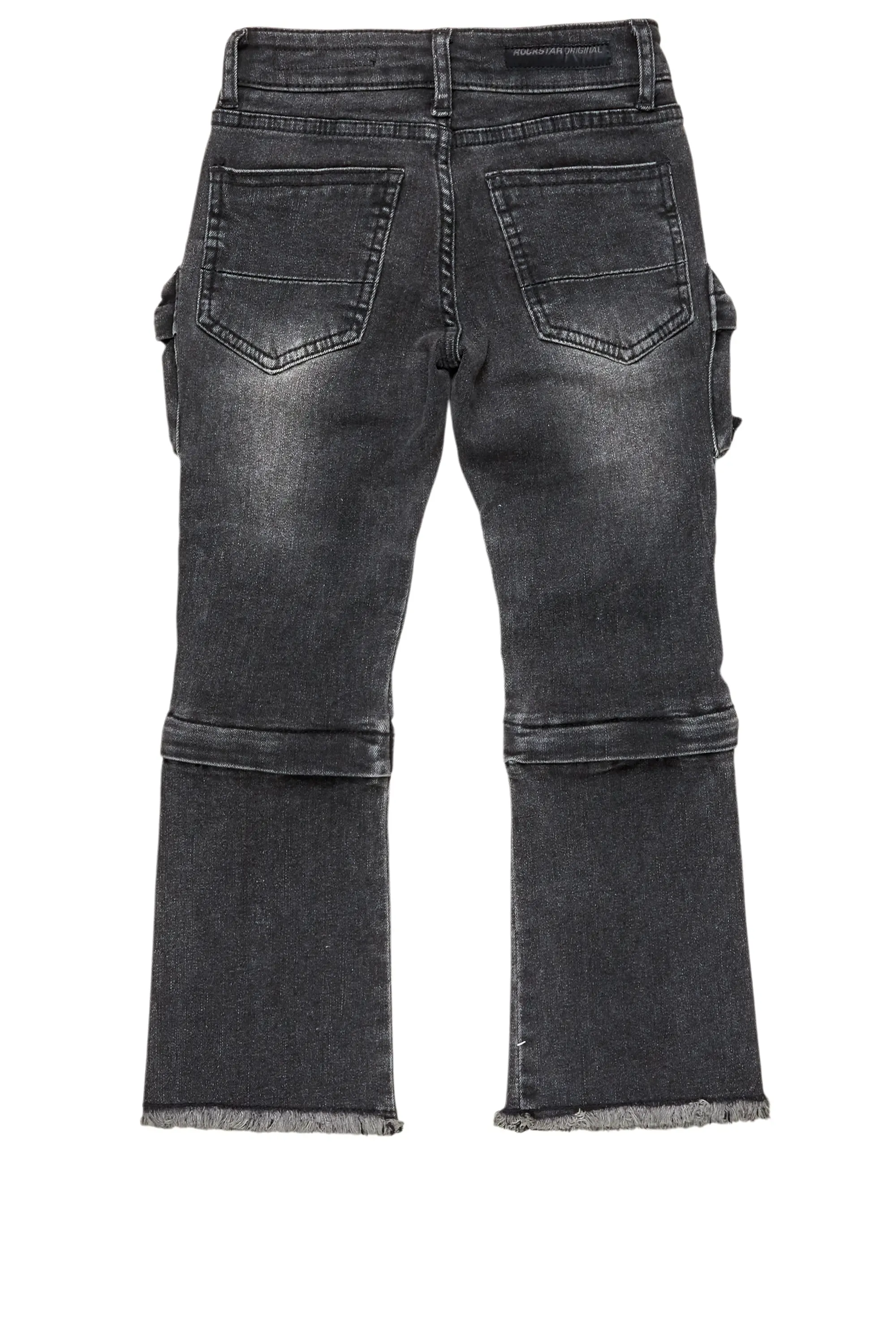 Boys Jan Black Stacked Flare Cargo Jean sold by Rockstar Original product image thumbnail 3