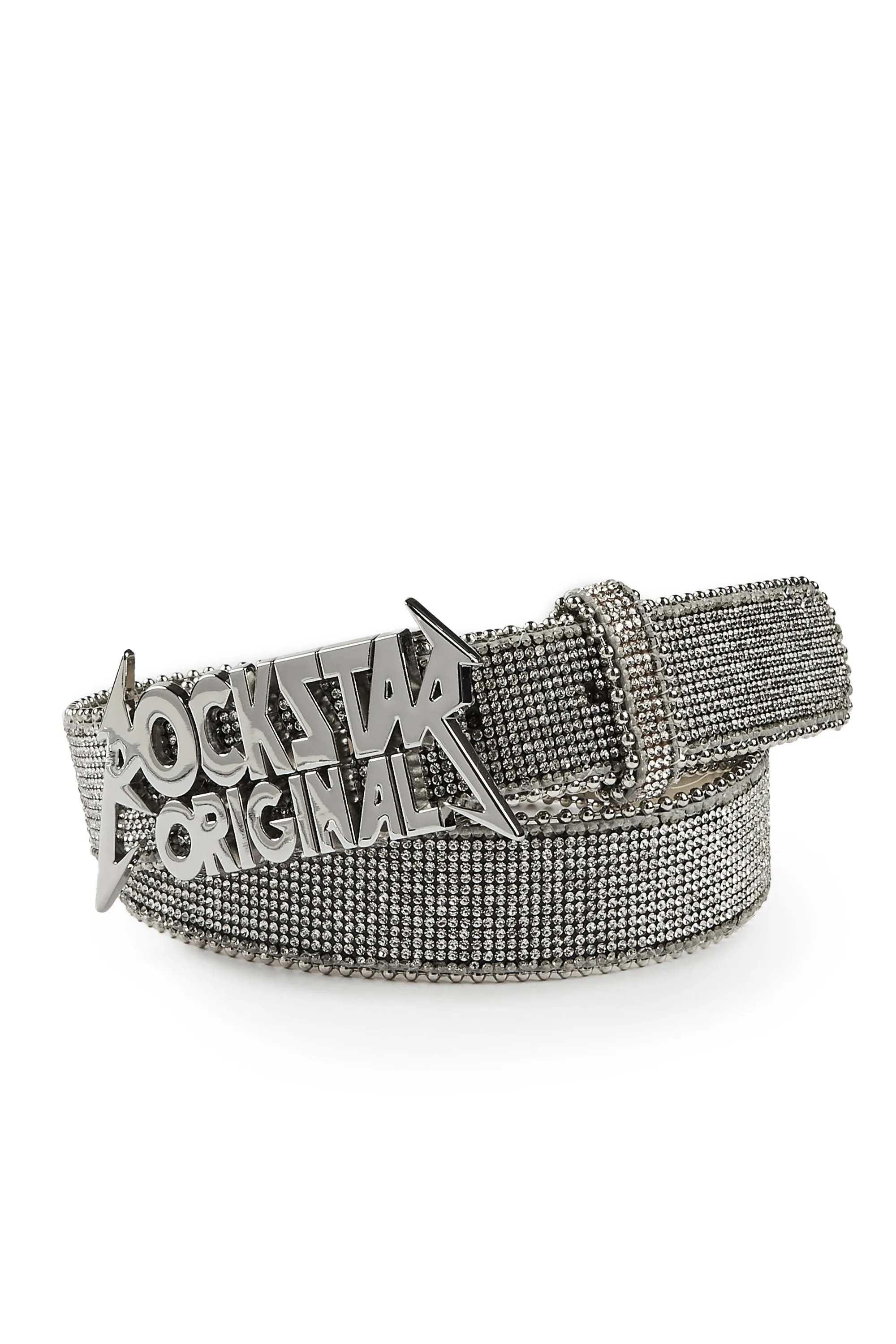 Boys Obrian Silver Rockstar Logo Belt sold by Rockstar Original