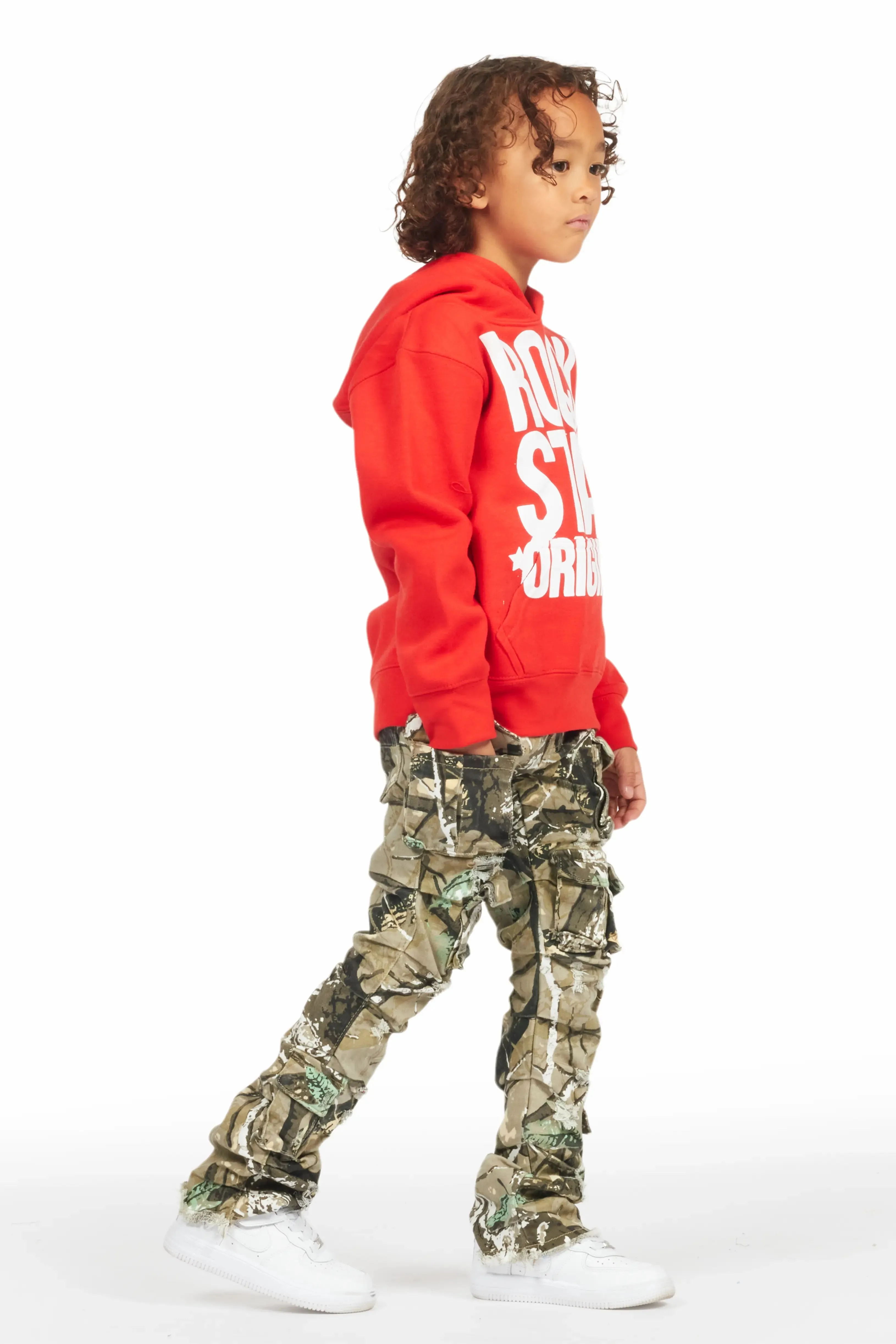 Boys Gentry Tree Camo Stacked Flare Jean sold by Rockstar Original product image thumbnail 4