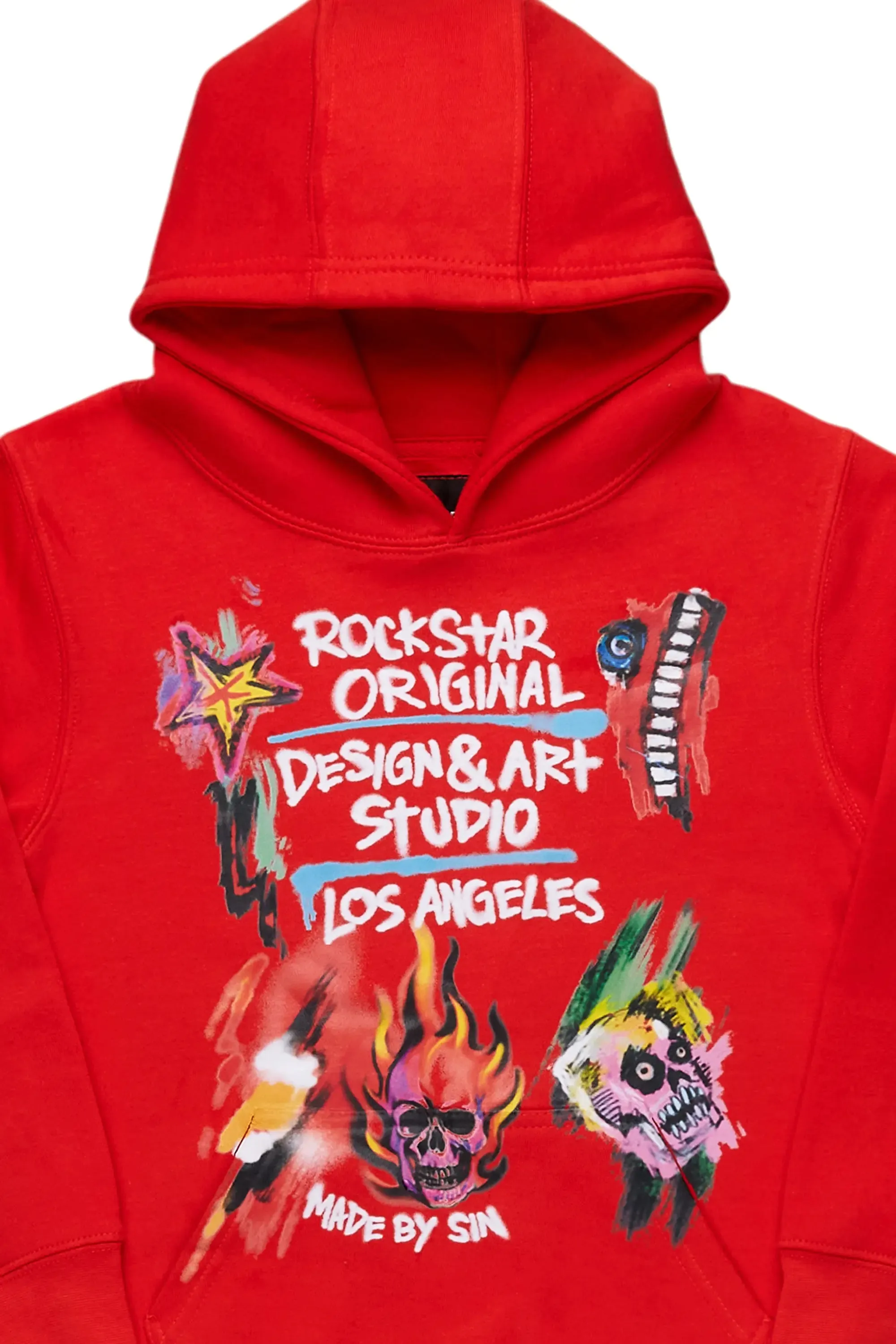 Boys Soweto Red Graphic Hoodie sold by Rockstar Original product image thumbnail 2