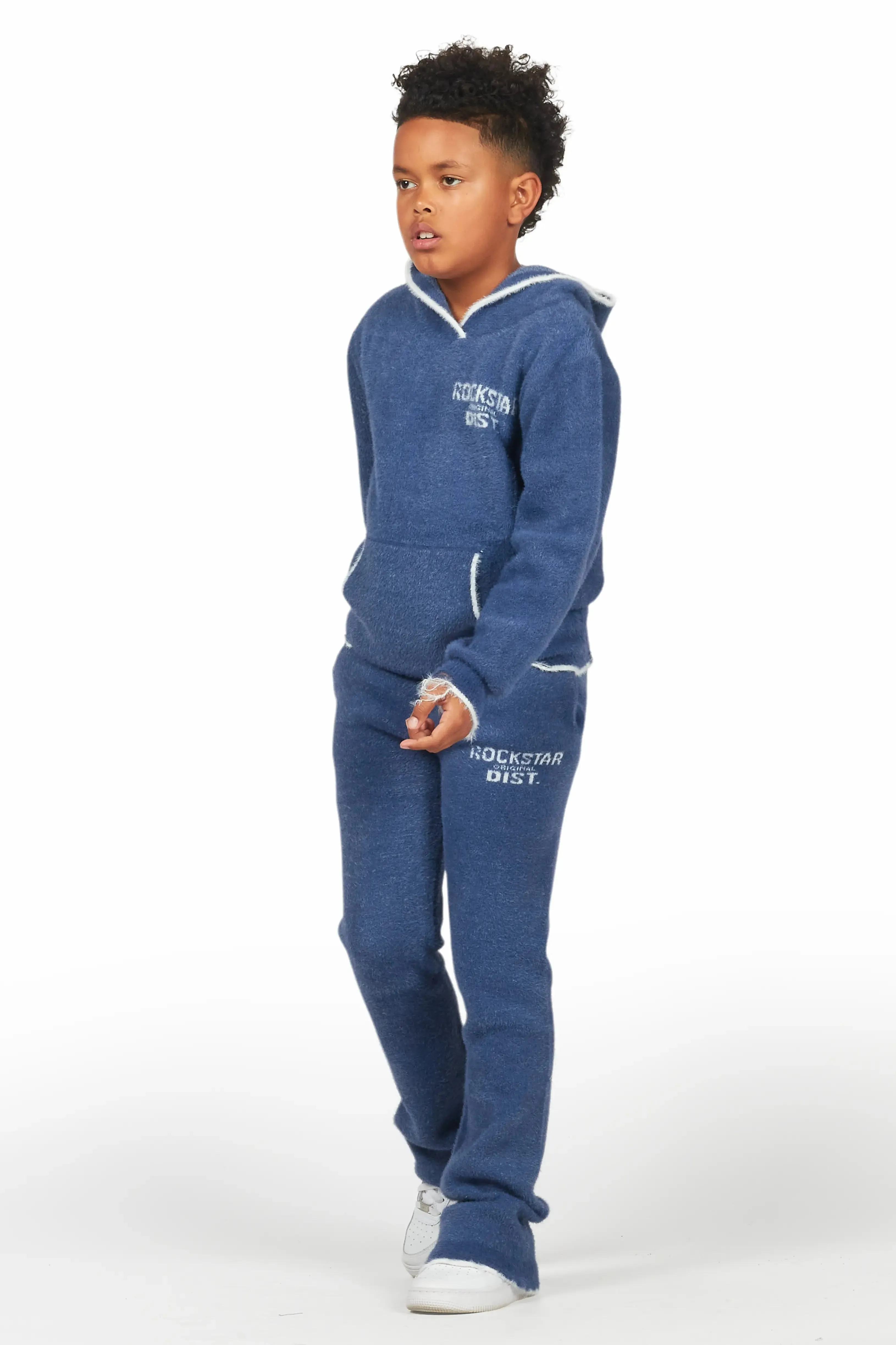 Boys Lake Mohair Navy Knit Track set sold by Rockstar Original product image thumbnail 5
