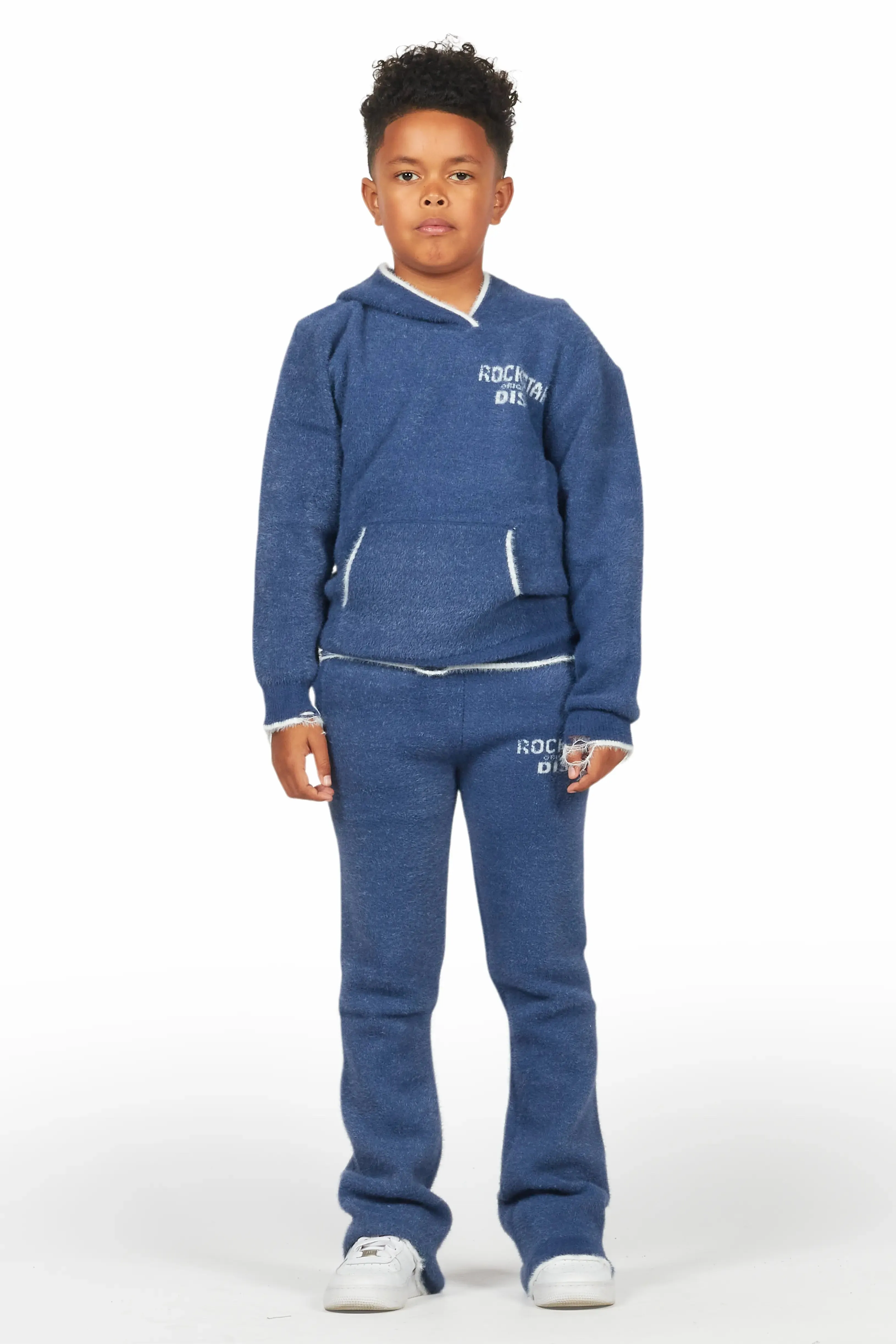 Boys Lake Mohair Navy Knit Track set sold by Rockstar Original product image thumbnail 2