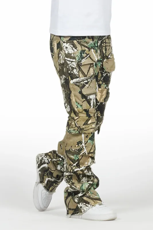 Boys Kade Tree Camo  Stacked Flare Jean sold by Rockstar Original