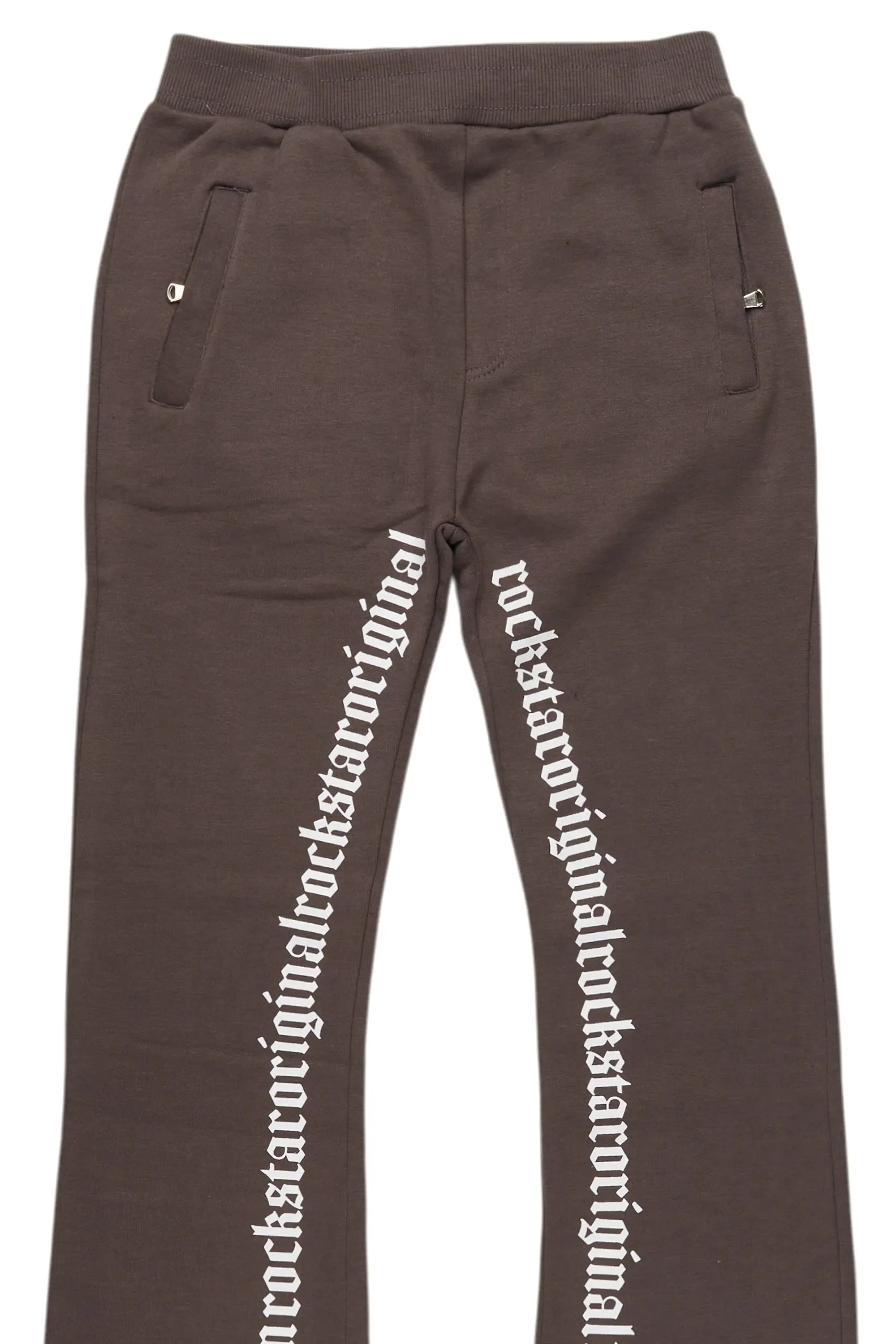 Boys Callie Vintage Grey Stacked Flare Pants sold by Rockstar Original product image thumbnail 2