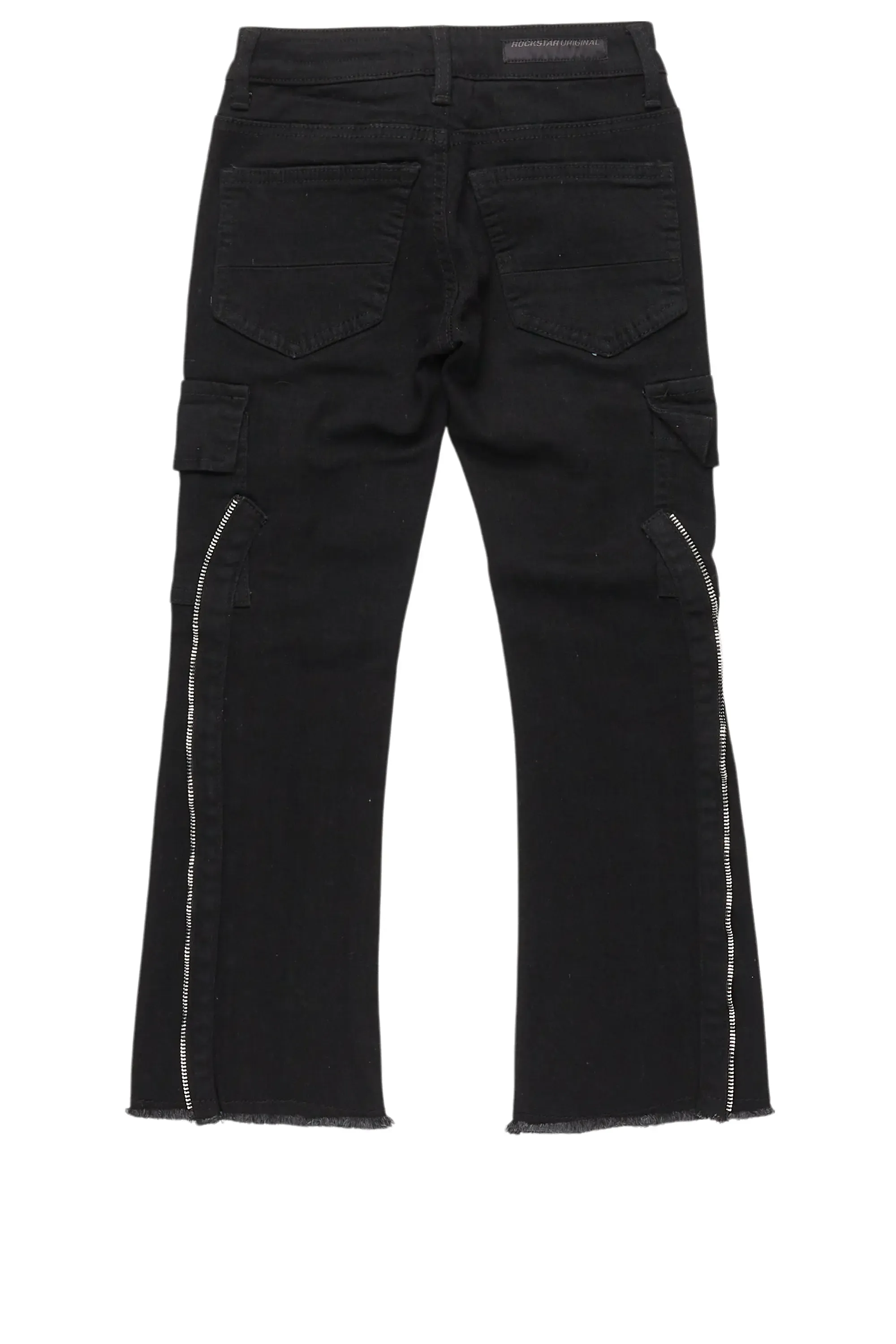 Boys Hutch Black Stacked Flare Jean sold by Rockstar Original product image thumbnail 3