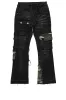Boys Zeta Black Stacked Flare Jean sold by Rockstar Original
