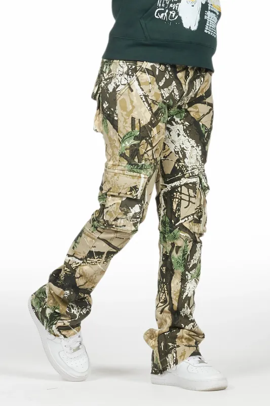 Boys Kirrem Tree Camo Stacked Flare Jean sold by Rockstar Original