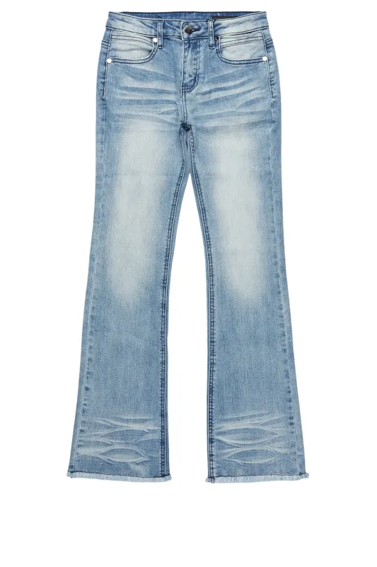 Boys Dag Blue Stacked Flare Jean sold by Rockstar Original