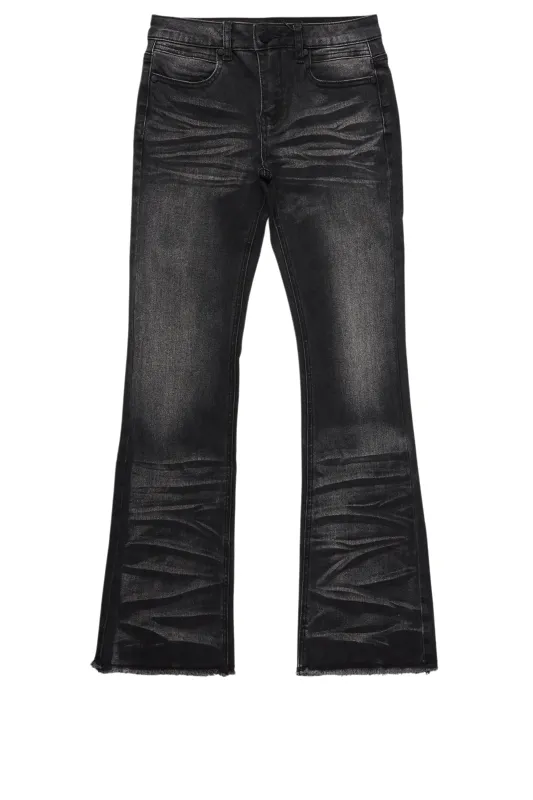 Boys Dag Black Wash Stacked Flare Jean sold by Rockstar Original