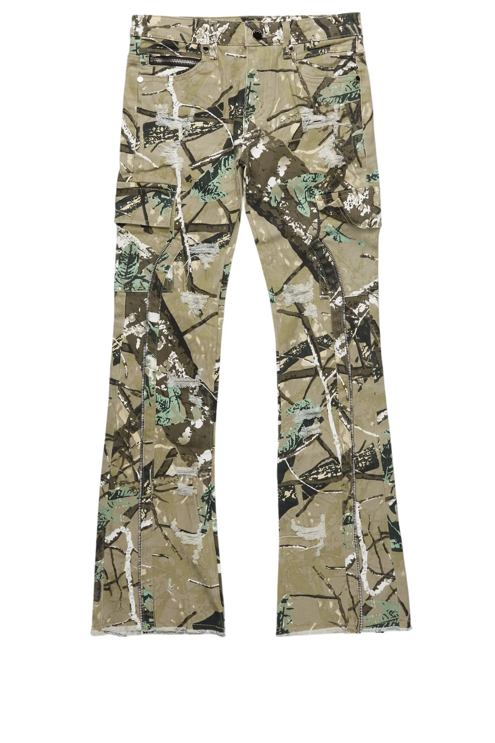 Boys Hutch Tree Camo Stacked Flare Jean sold by Rockstar Original