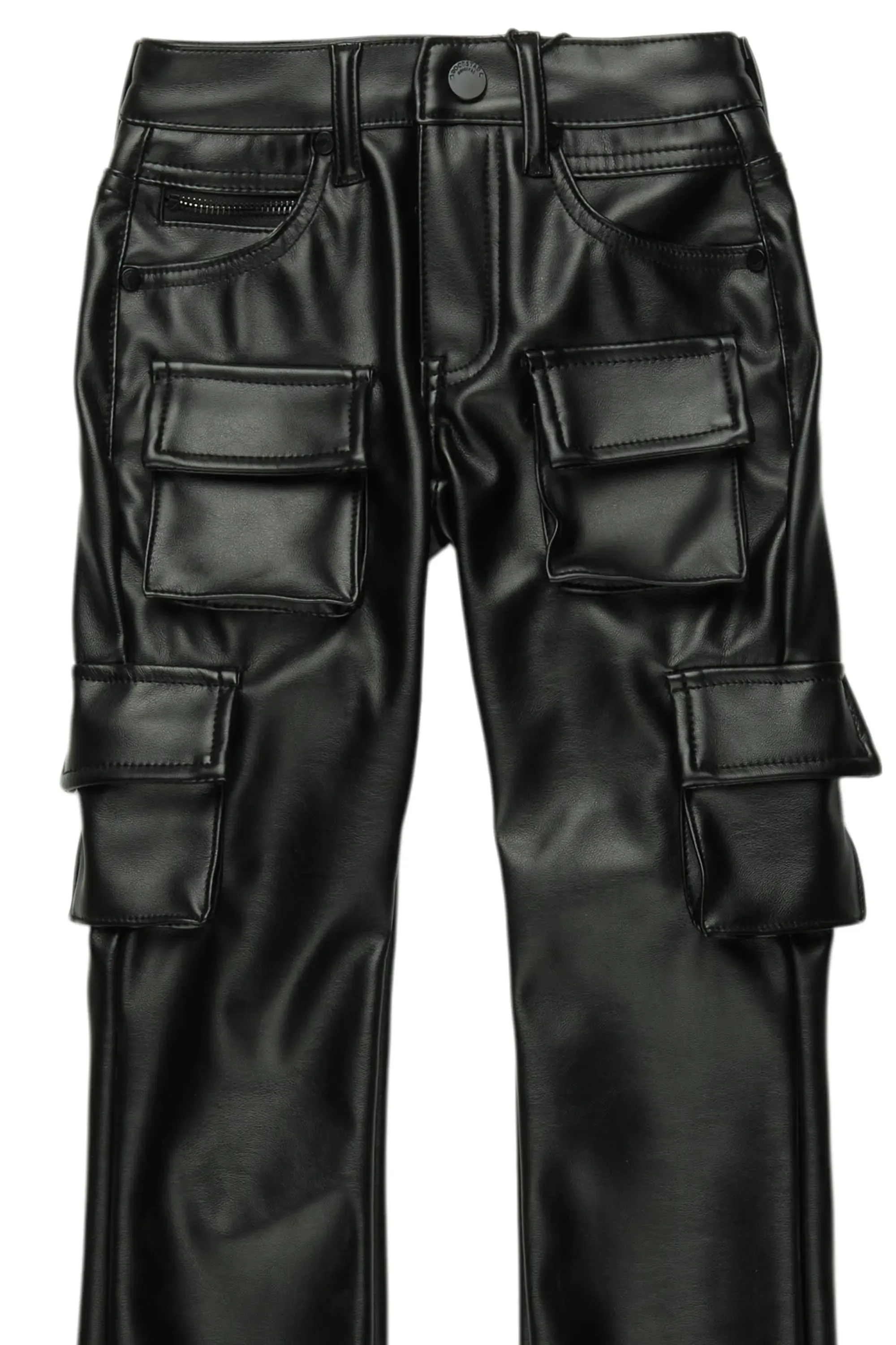 Girls Khaza Black PU Leather Jean sold by Rockstar Original product image thumbnail 2