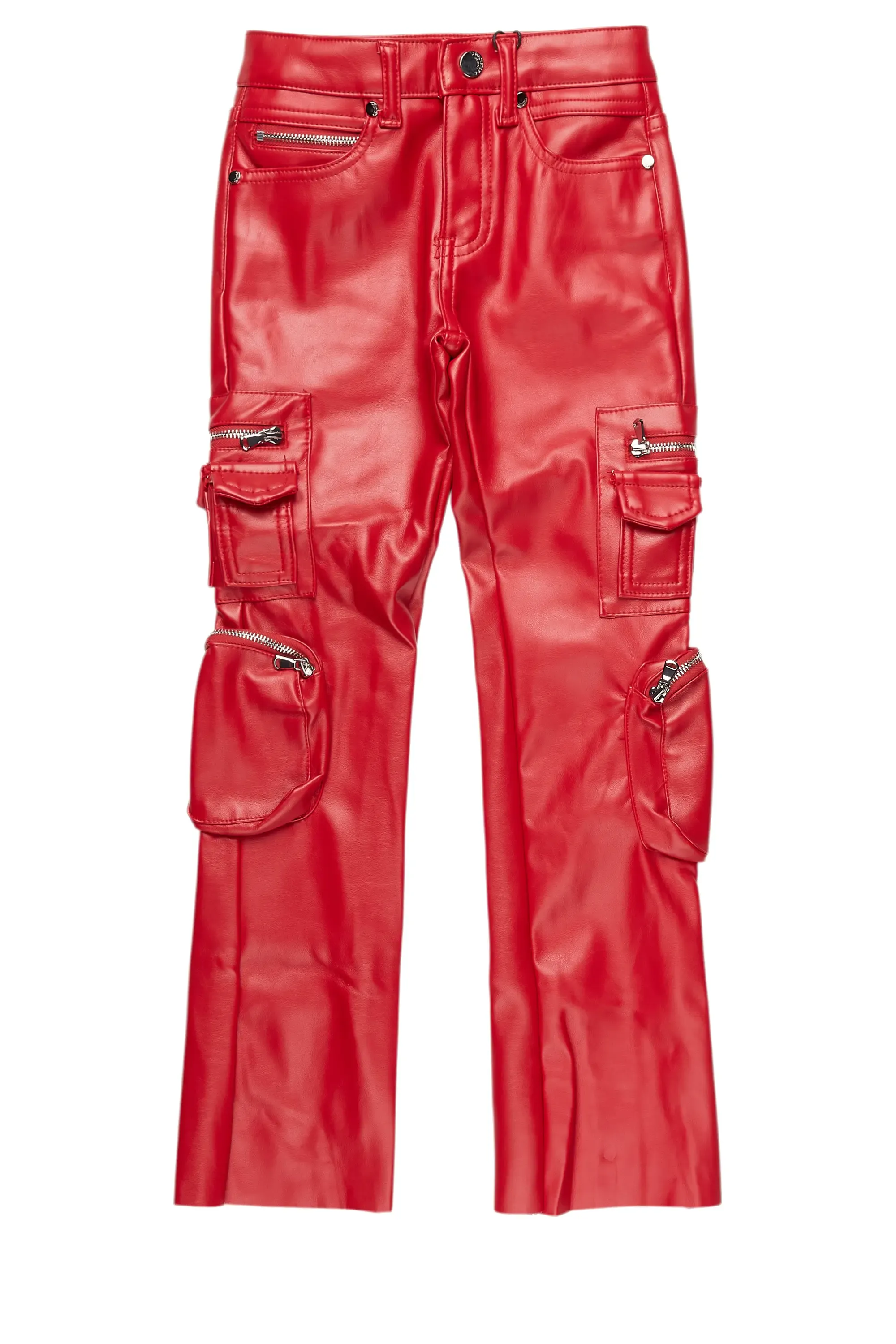 Girls Sutton Red PU Leather Jean sold by Rockstar Original