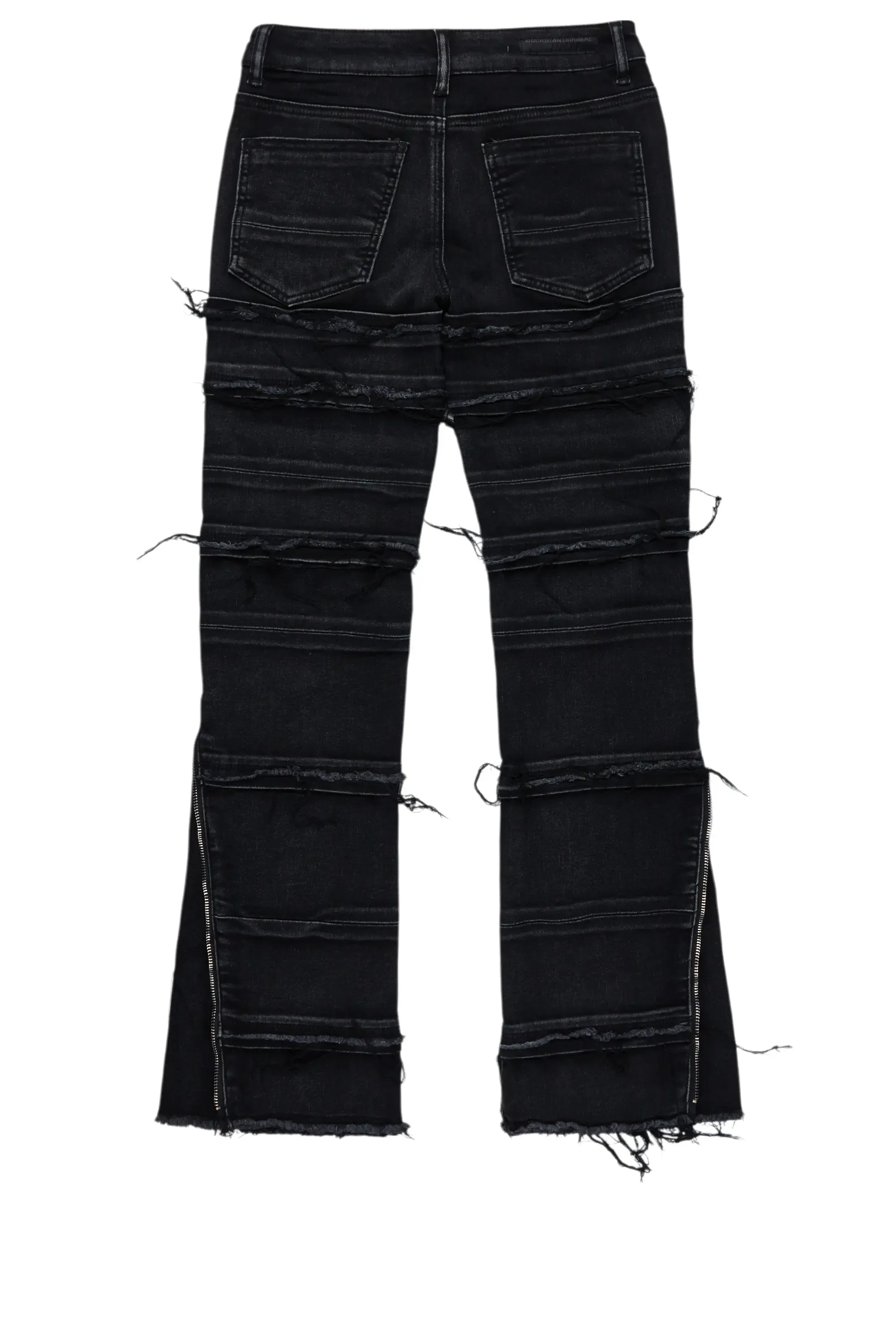 Girls Horado Dark Grey Stacked Flare Jeans sold by Rockstar Original product image thumbnail 3
