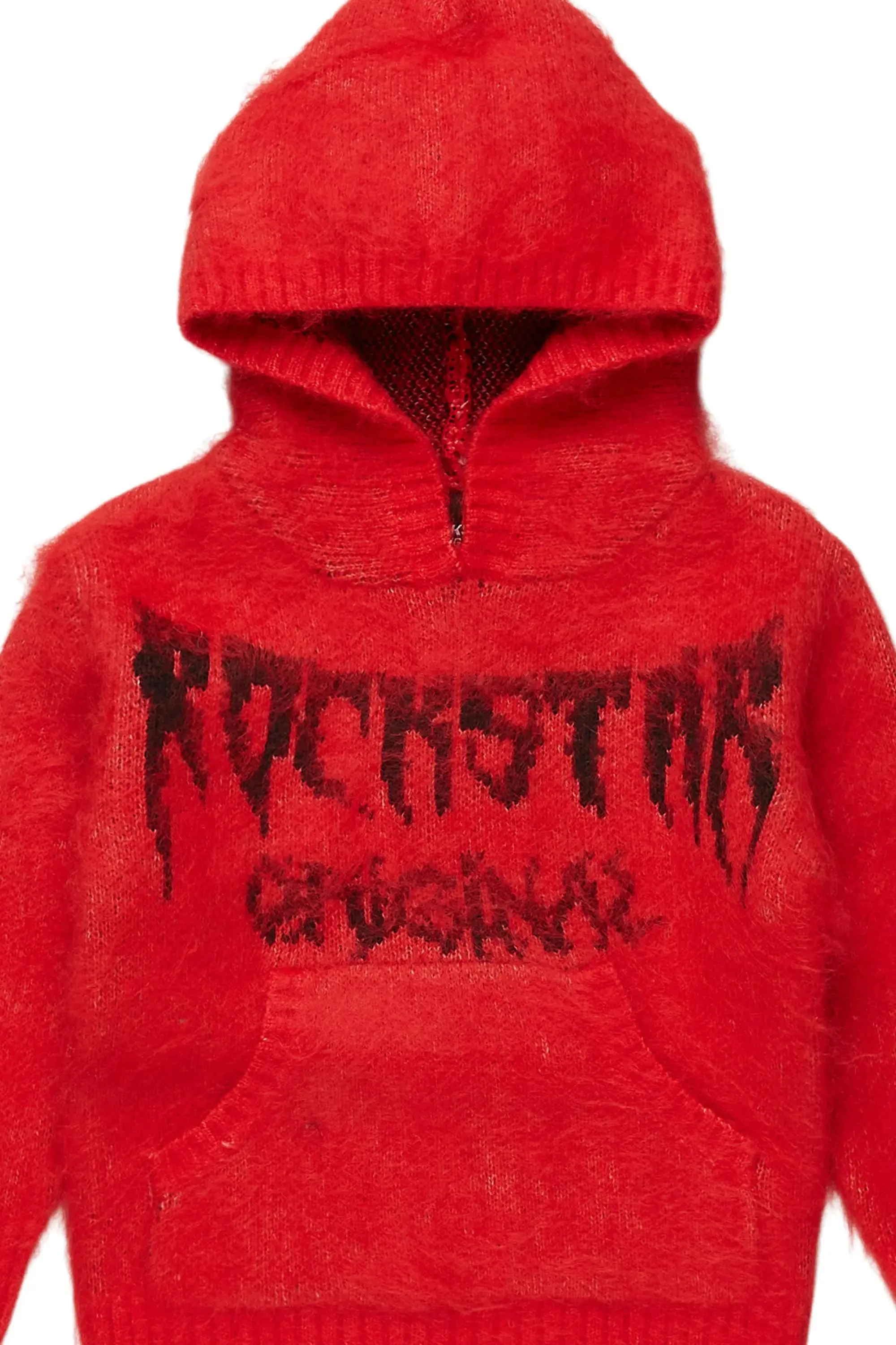 Boys Andros Red Graphic Knit Hoodie sold by Rockstar Original product image thumbnail 3