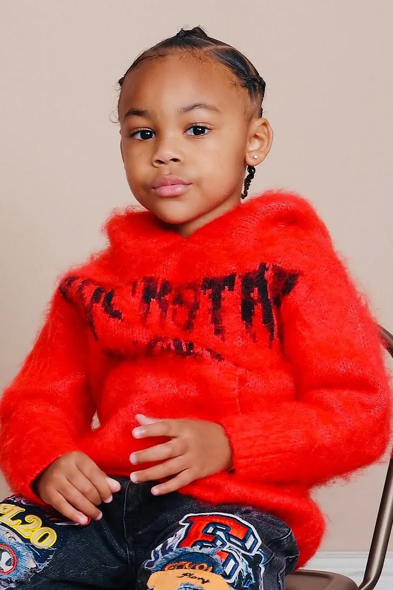Boys Andros Red Graphic Knit Hoodie sold by Rockstar Original product image thumbnail 2