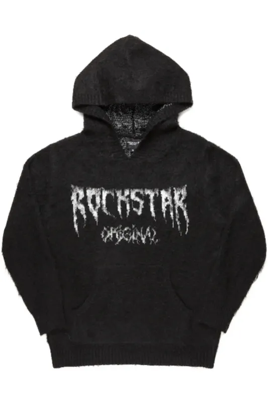 Girls Andreas Black Graphic Knit Hoodie sold by Rockstar Original