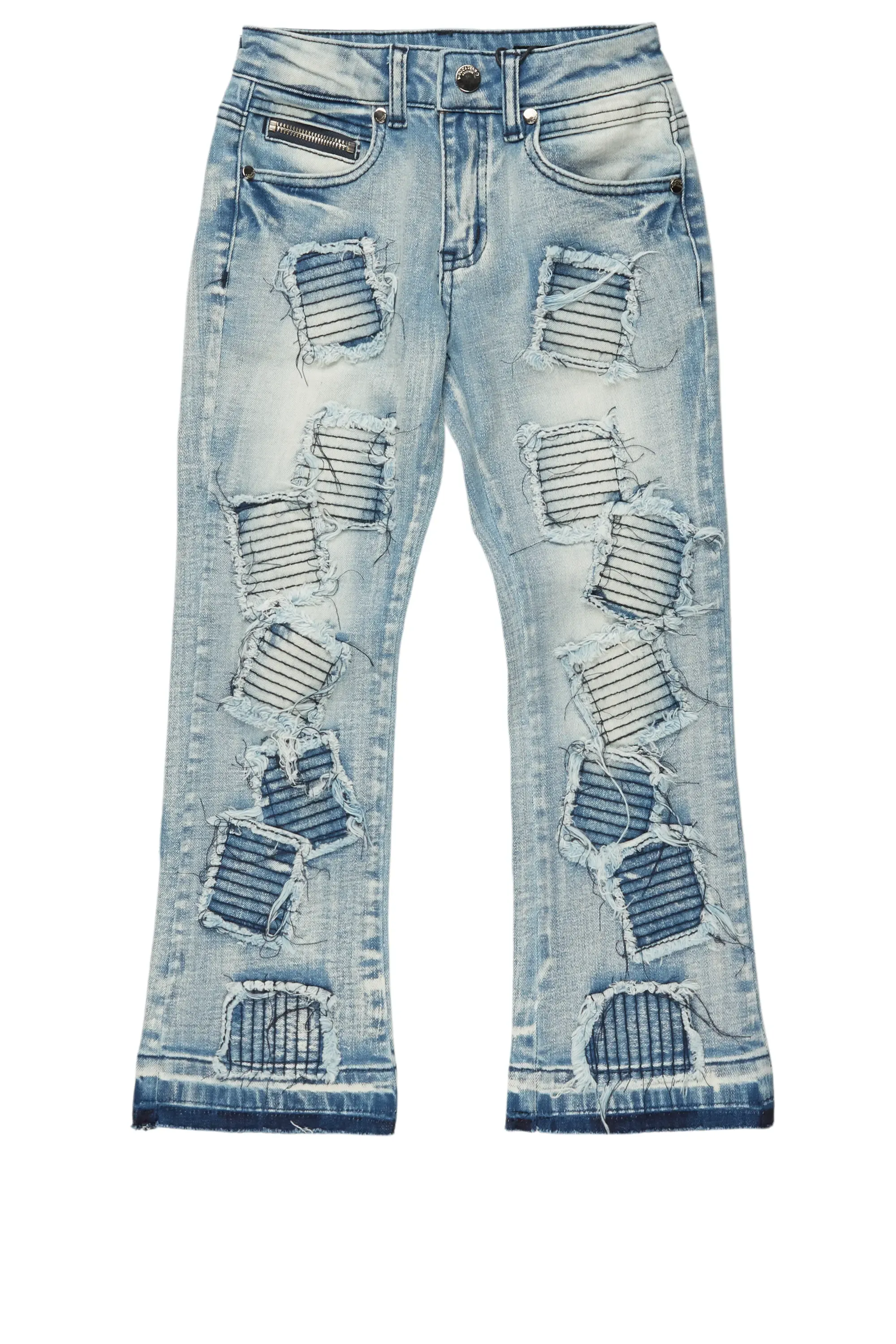 Boys Gawel Blue Stacked Flare Jean sold by Rockstar Original