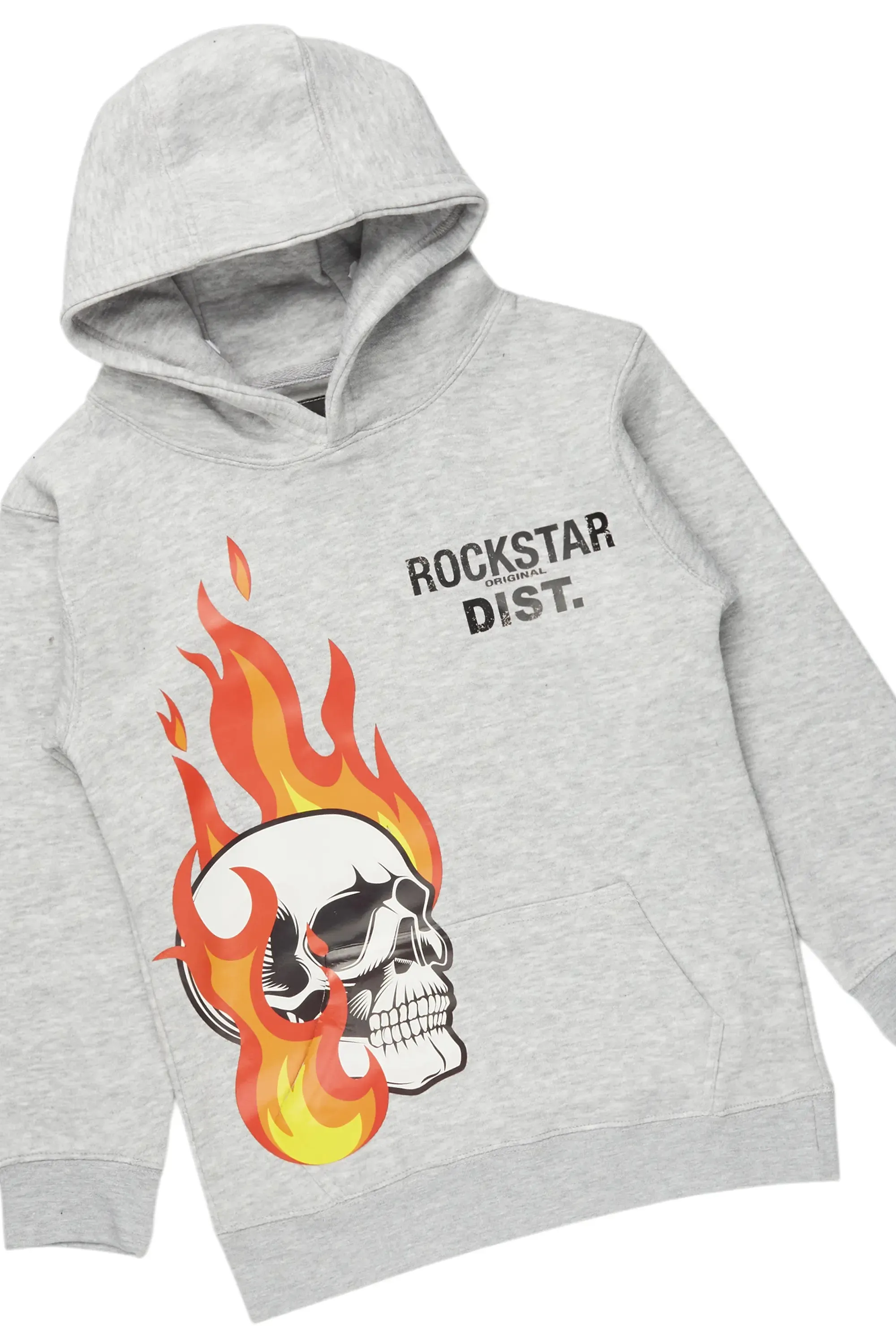 Boys Riven Grey/Black Hoodie/Stack Flare Jean Set sold by Rockstar Original product image thumbnail 2
