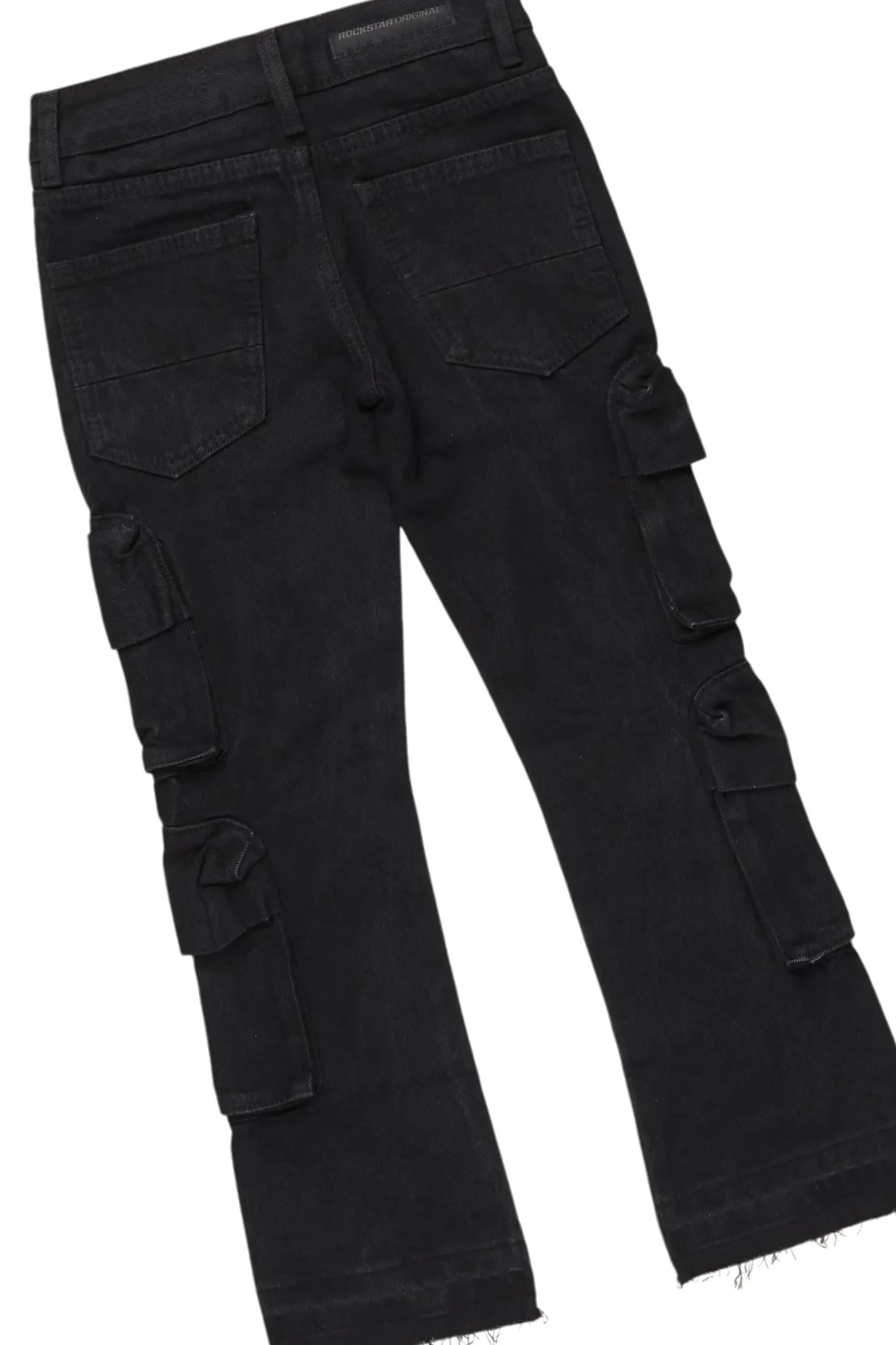 Boys Riven Grey/Black Hoodie/Stack Flare Jean Set sold by Rockstar Original product image thumbnail 4