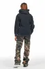 Boys Emilio Black Tree Camo Stacked Flare Track Pant sold by Rockstar Original