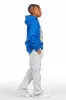 Boys Connor Grey Stacked Flare Track Pant sold by Rockstar Original