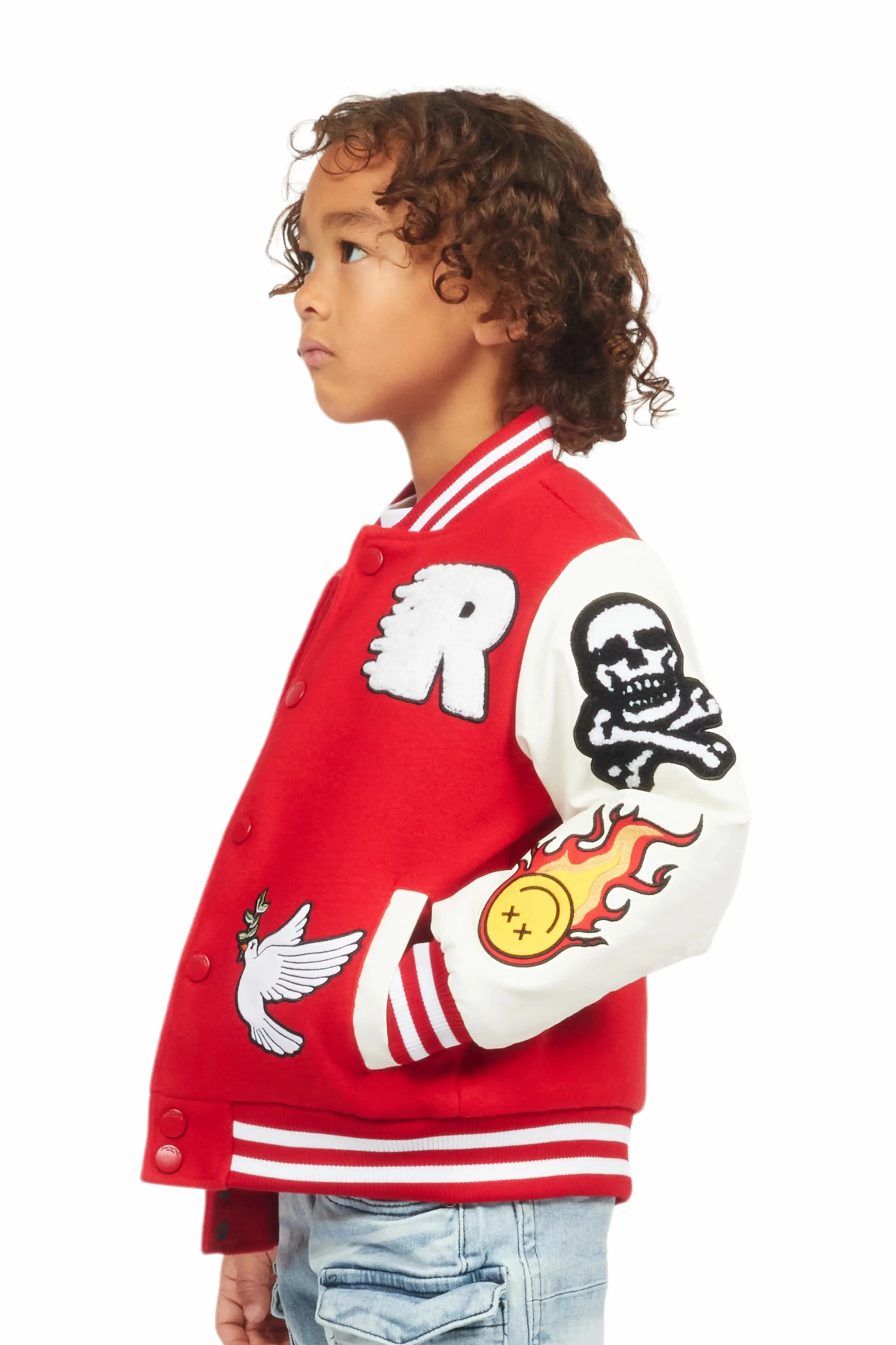 Boys Leaner Red Bomber Jacket sold by Rockstar Original product image thumbnail 5