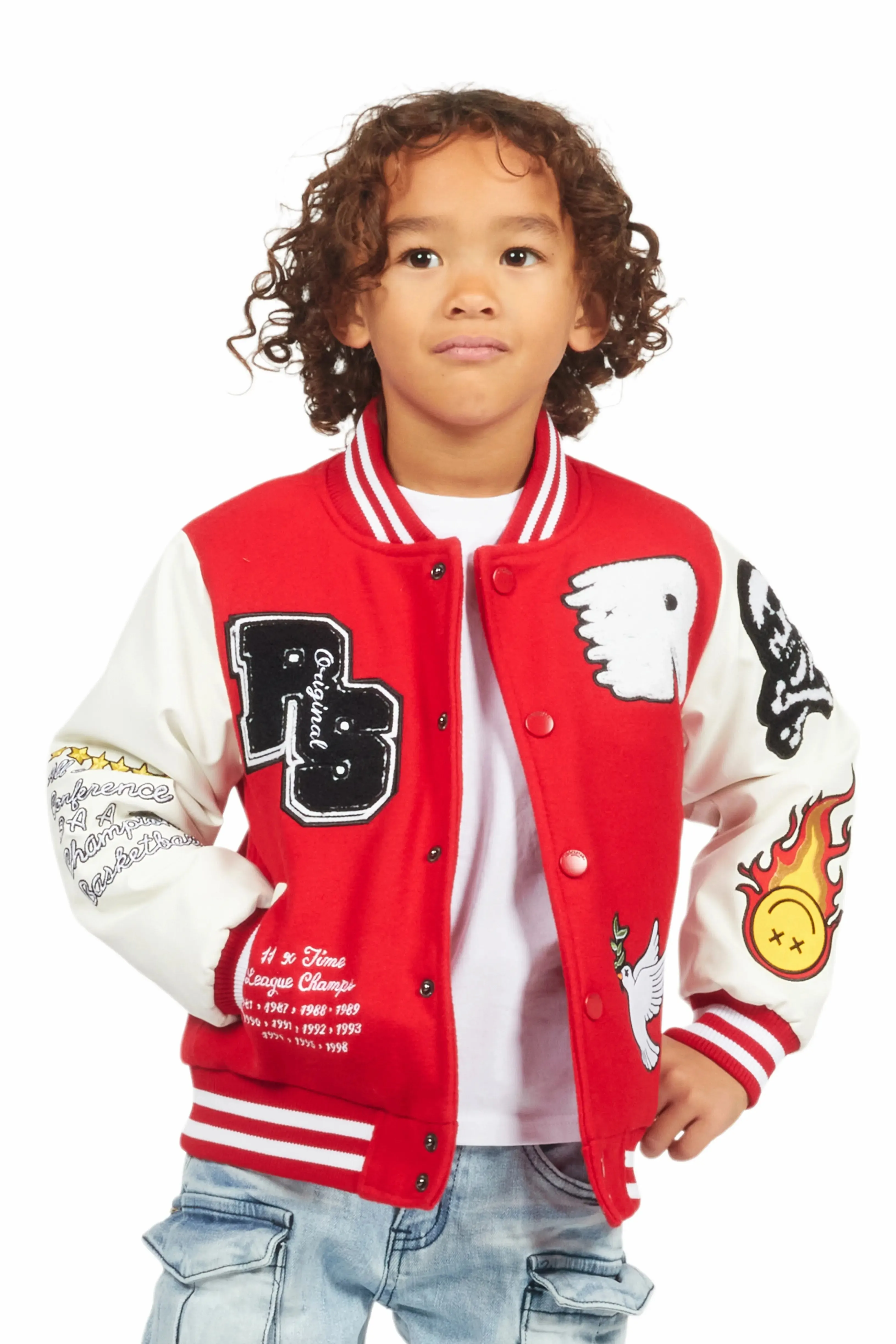 Boys Leaner Red Bomber Jacket sold by Rockstar Original product image thumbnail 2