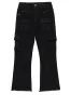 Boys Sterling Black Fringe Stacked Flared Cargo Jean sold by Rockstar Original