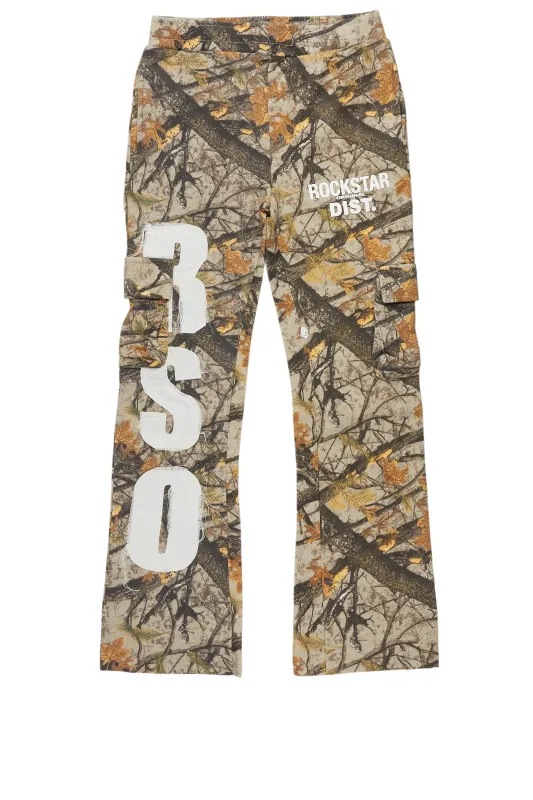 Boys Admir Tree Camo Stacked Flare Pant sold by Rockstar Original