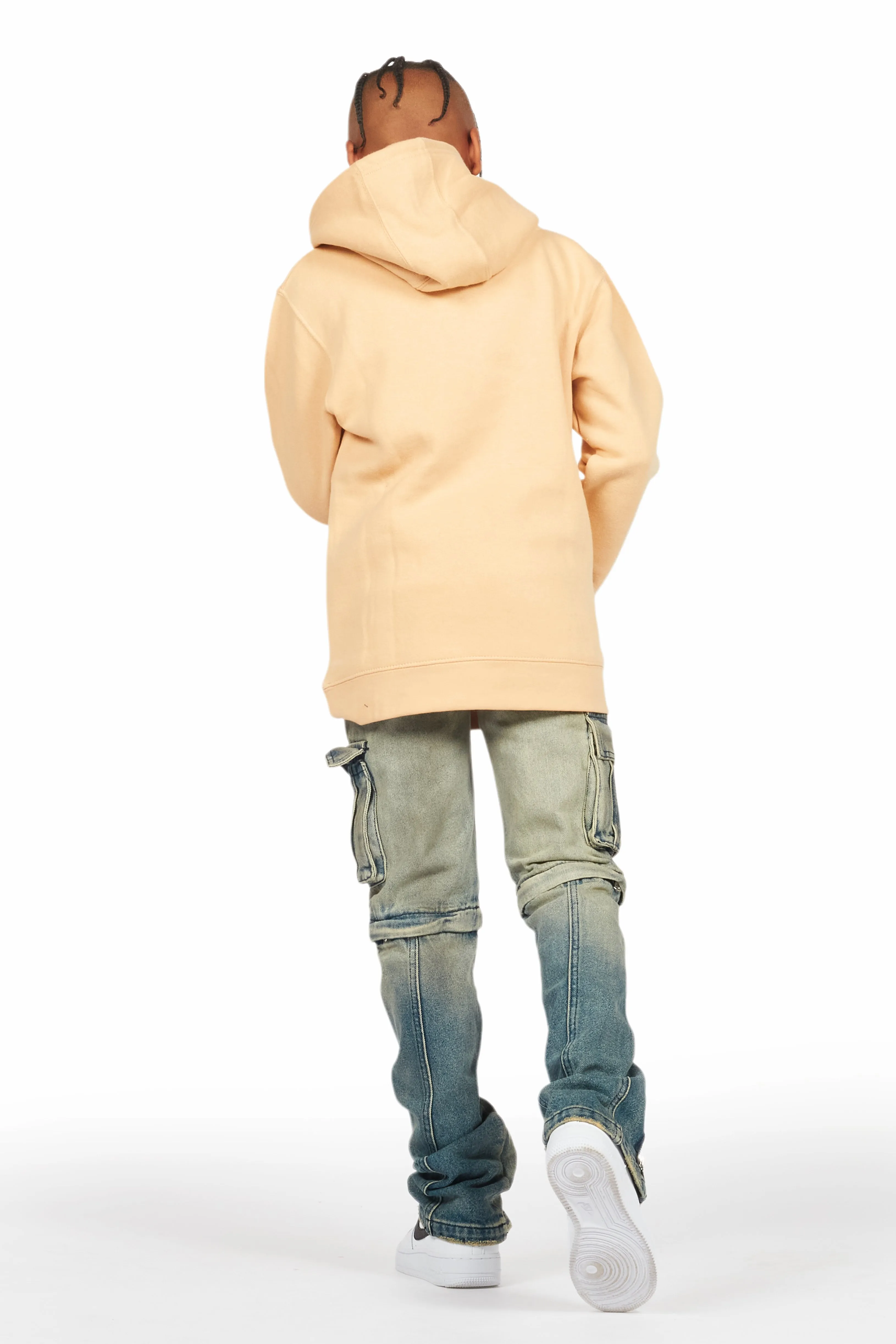 Boys Hayes Beige Hoodie/Stacked Flare Jean Set sold by Rockstar Original product image thumbnail 4