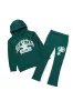 Boys Mallor Dark Green Baggy Stacked Hoodie Track Set sold by Rockstar Original