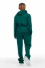 Boys Mallor Dark Green Baggy Stacked Hoodie Track Set sold by Rockstar Original