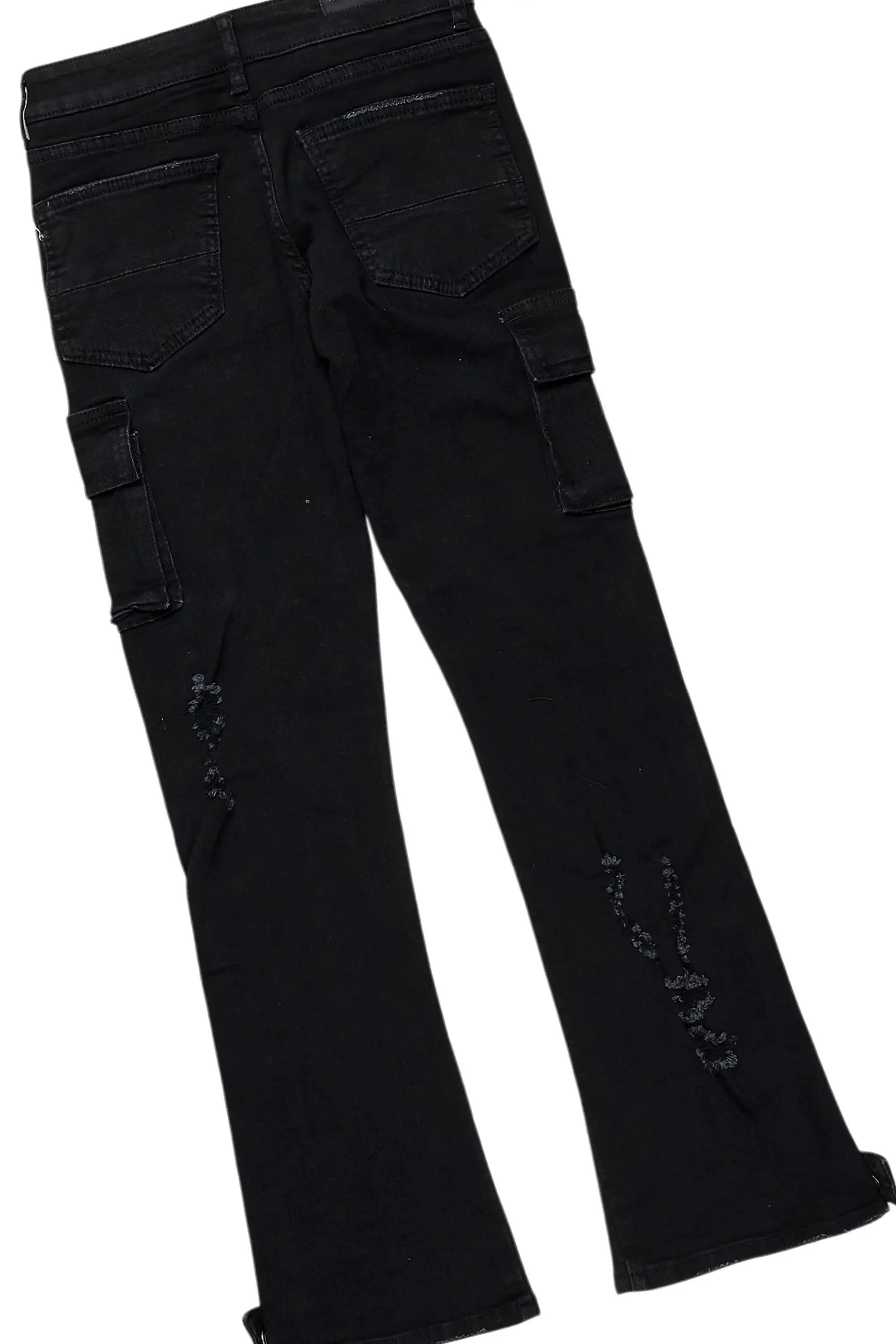 Boys Quito Black Hoodie/Stacked Flare Jean Set sold by Rockstar Original product image thumbnail 4