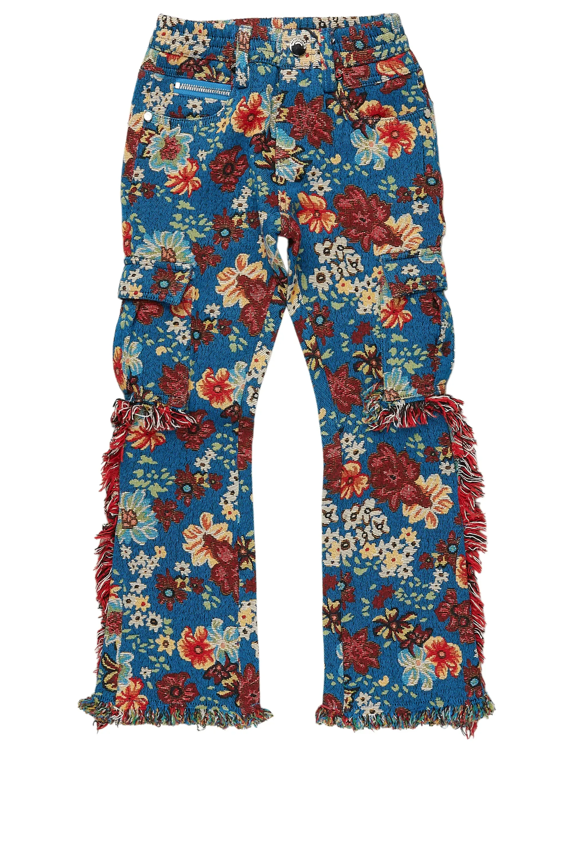 Boys Finn Blue Slim Tapestry Flare Pants sold by Rockstar Original product image thumbnail 2