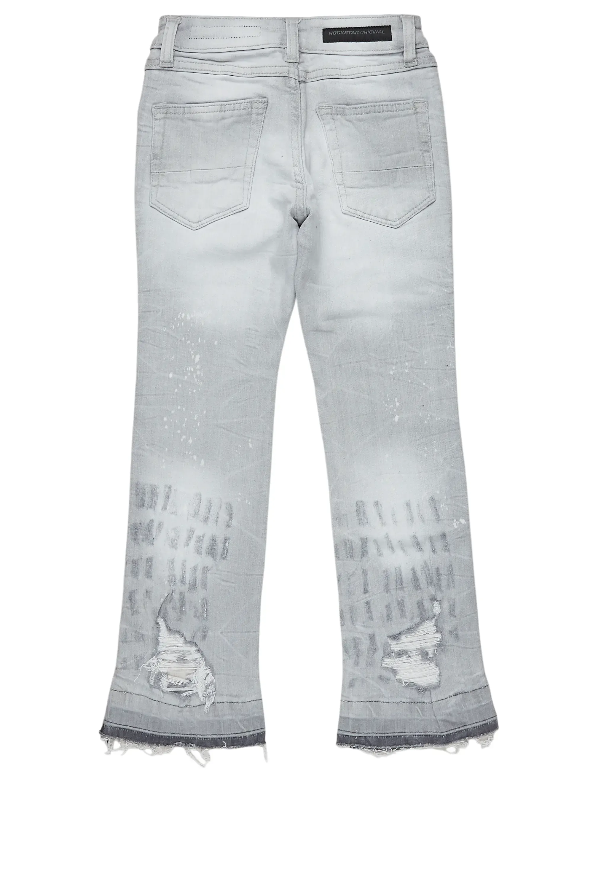 Boys Molter Light Grey Stacked Flare Jean sold by Rockstar Original product image thumbnail 3