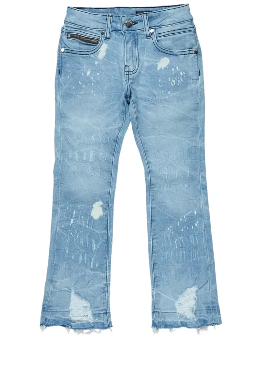 Boys Molter Light Blue Stacked Flare Jean sold by Rockstar Original