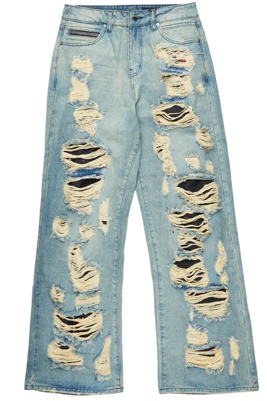 Boys Mical Blue Baggy Fit Jean sold by Rockstar Original