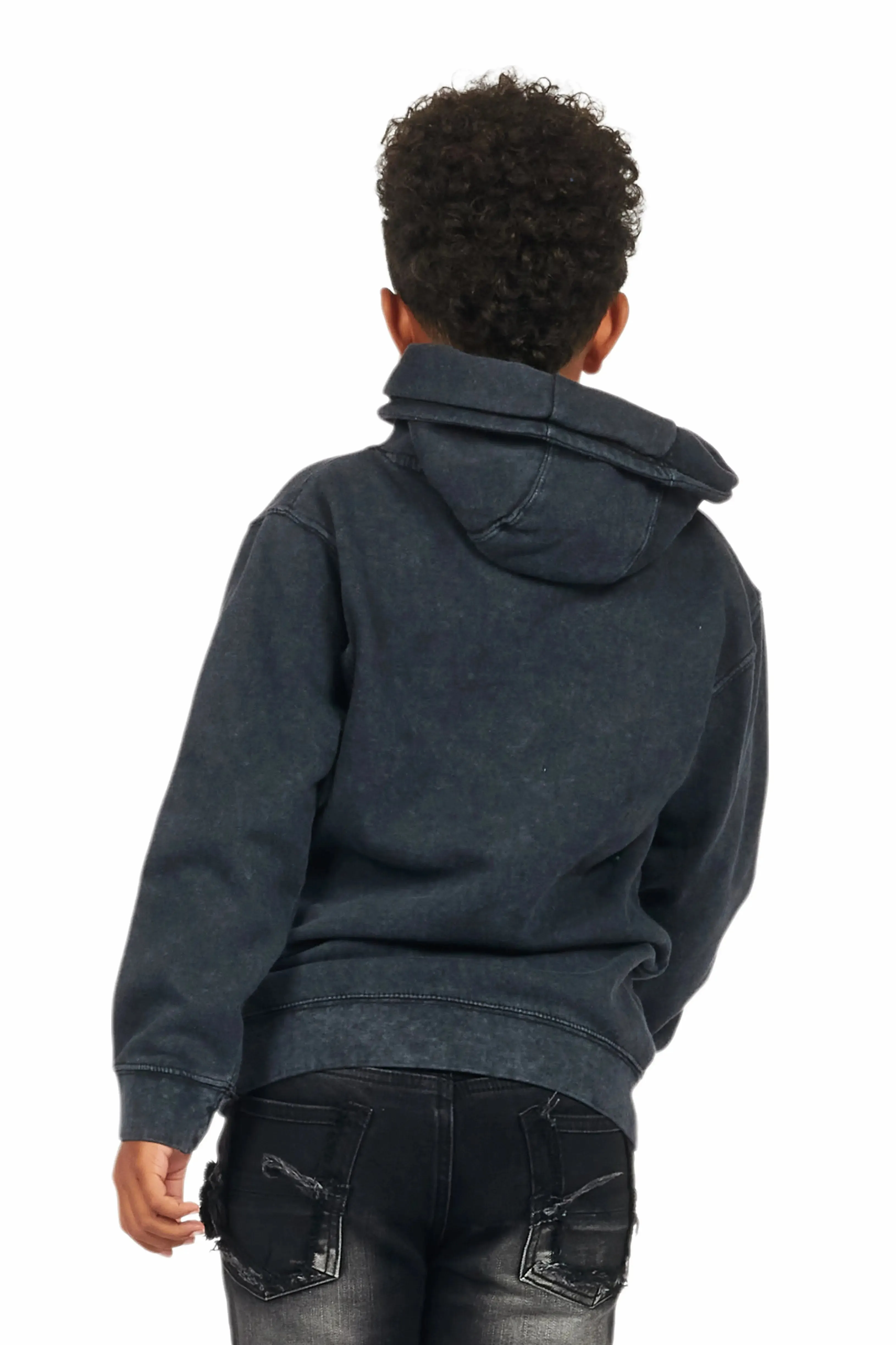 Boys Vicious Vintage Black Graphic Hoodie sold by Rockstar Original product image thumbnail 4