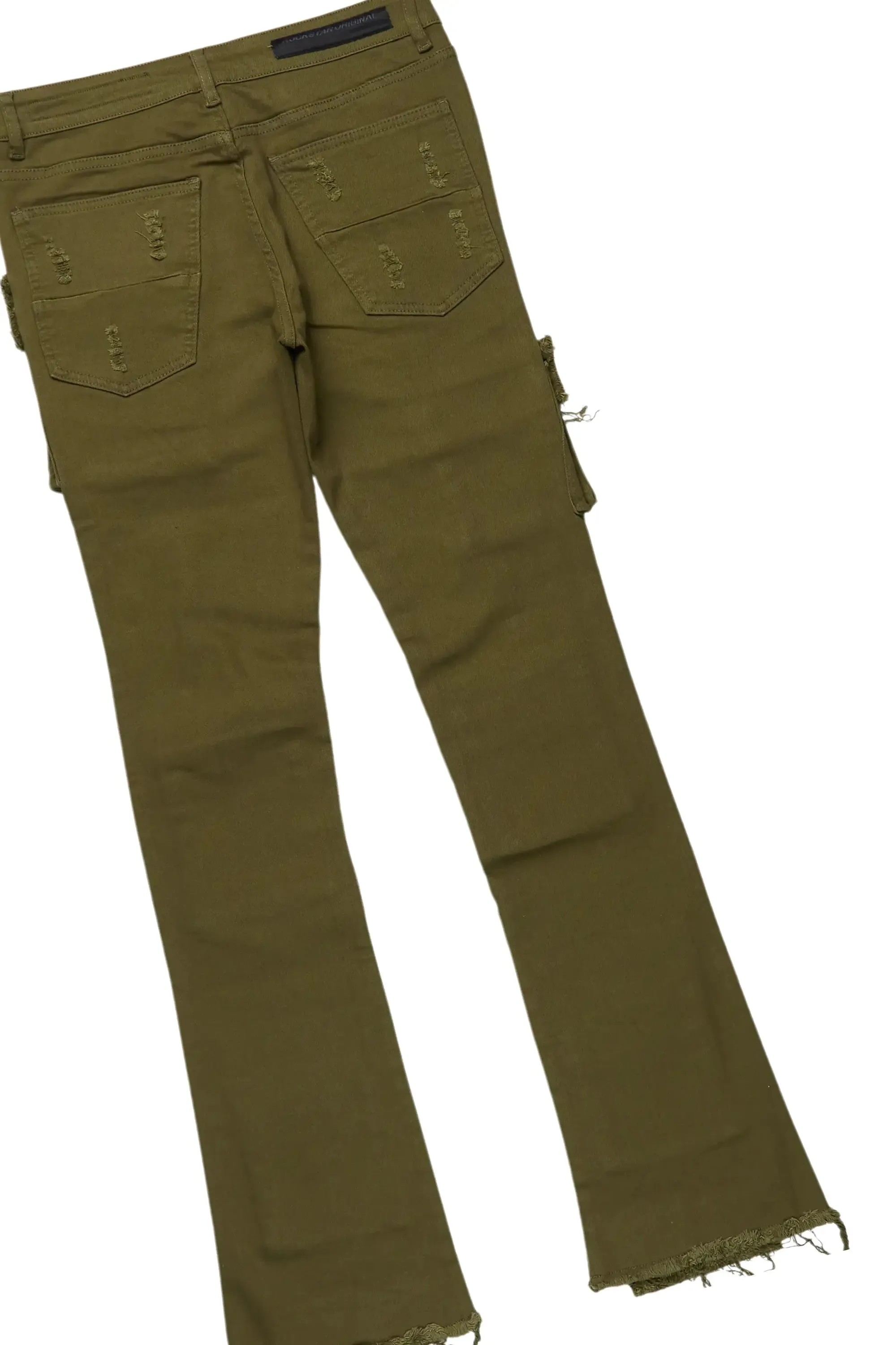 Boys Bloke Black/Green Hoodie/Stacked Flare Jean Set sold by Rockstar Original product image thumbnail 4