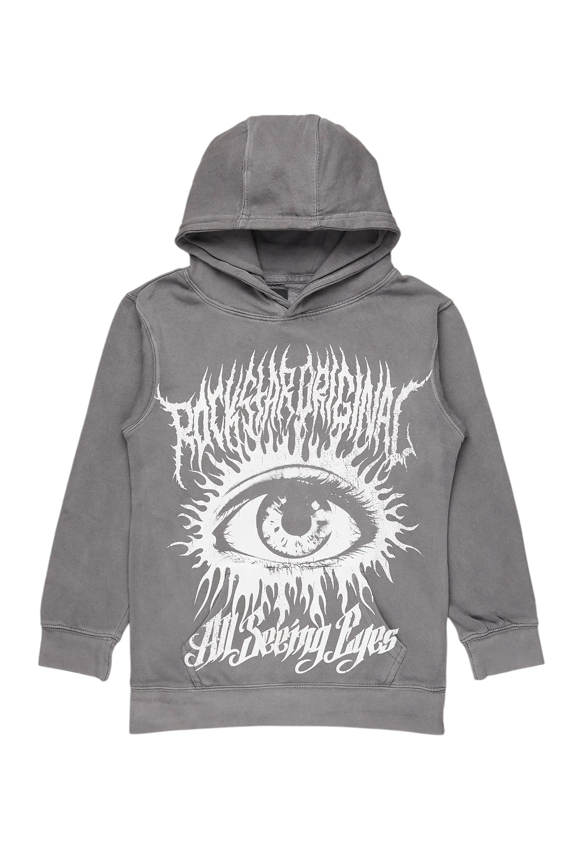 Boys All Eyes Grey Graphic Hoodie sold by Rockstar Original