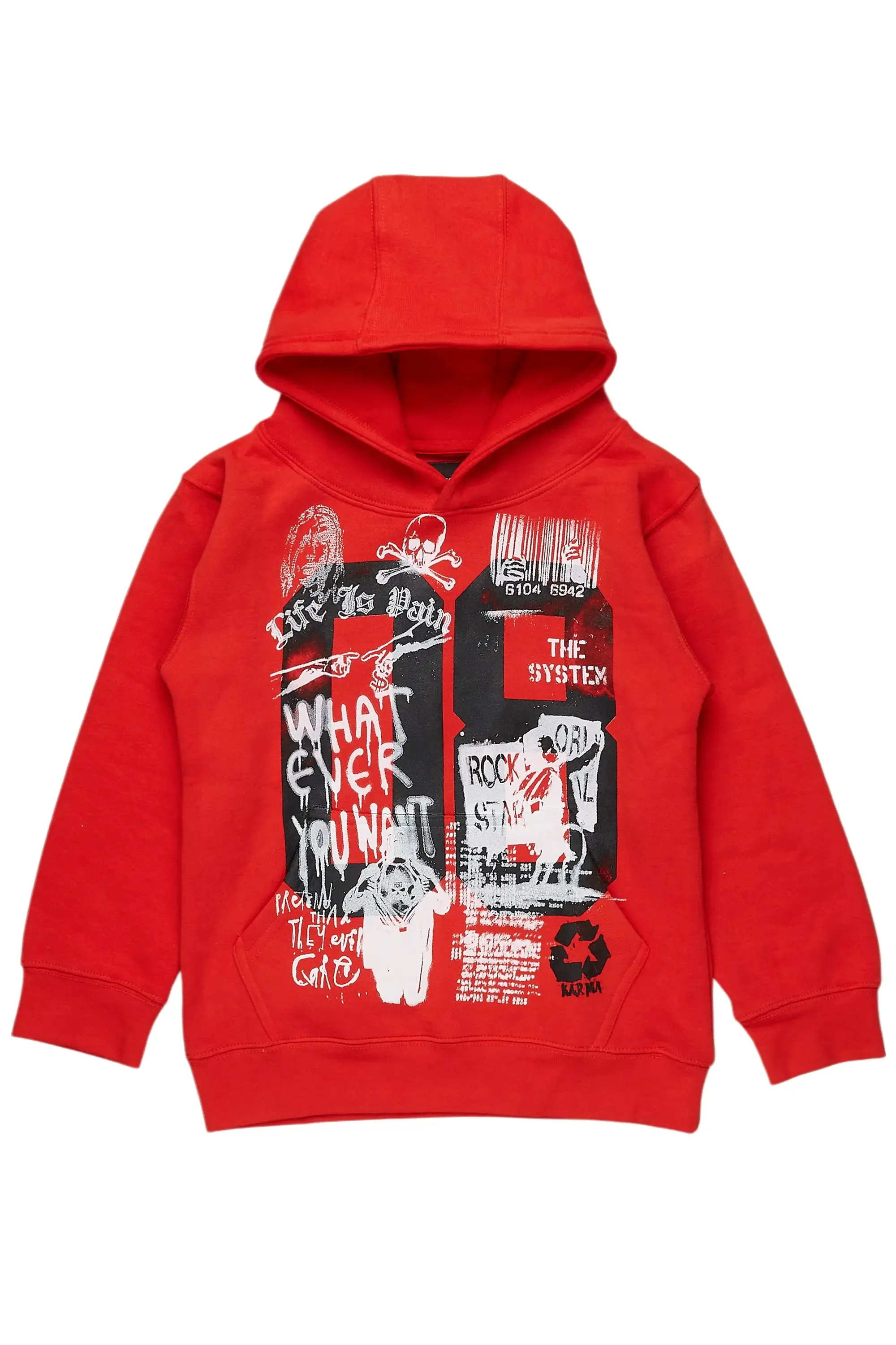 Boys Beau Red Graphic Hoodie sold by Rockstar Original