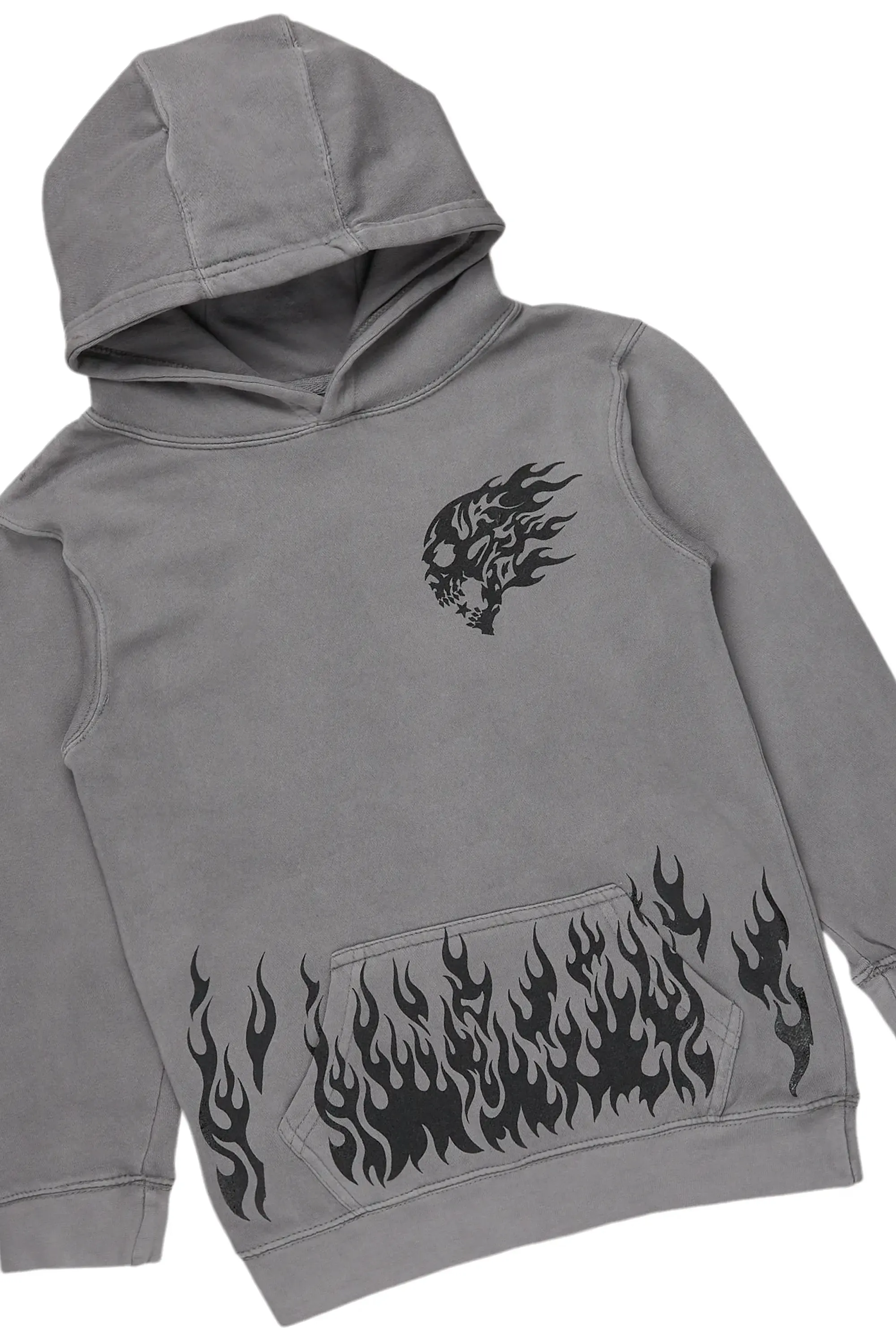 Boys Bubble Vintage Grey Hoodie/Stack Flare Jean Set sold by Rockstar Original product image thumbnail 2